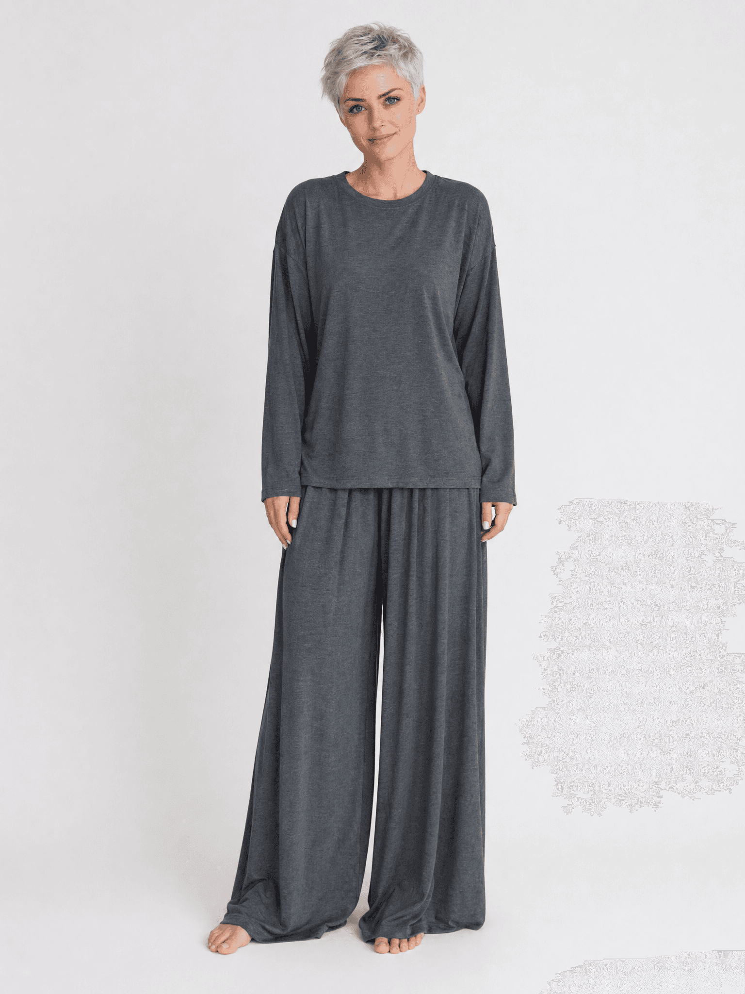 Grafitowy longsleeve bambusowy Nina — photo 4