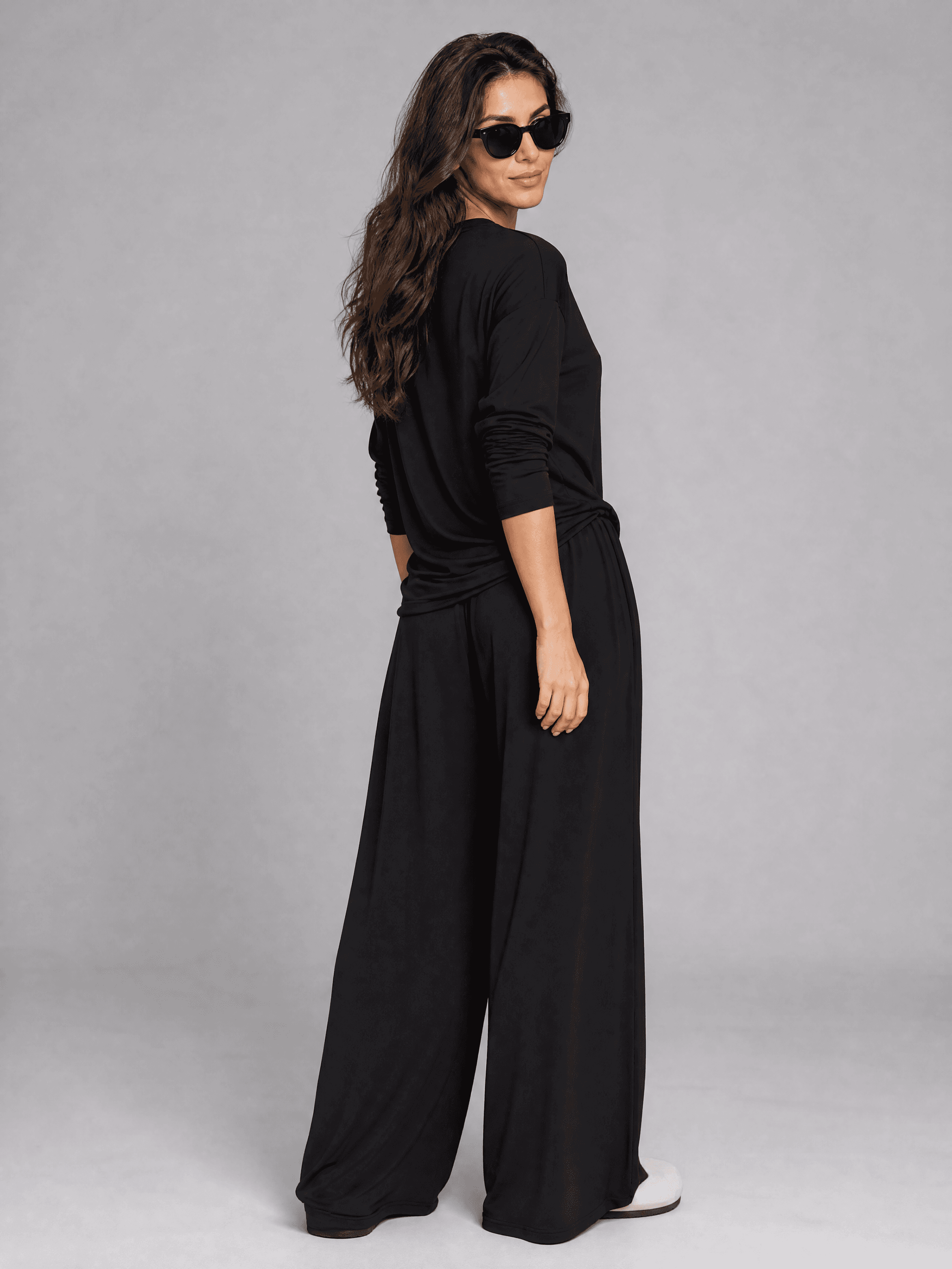 Schwarzes Bambus-Longsleeve Nina — Foto 5
