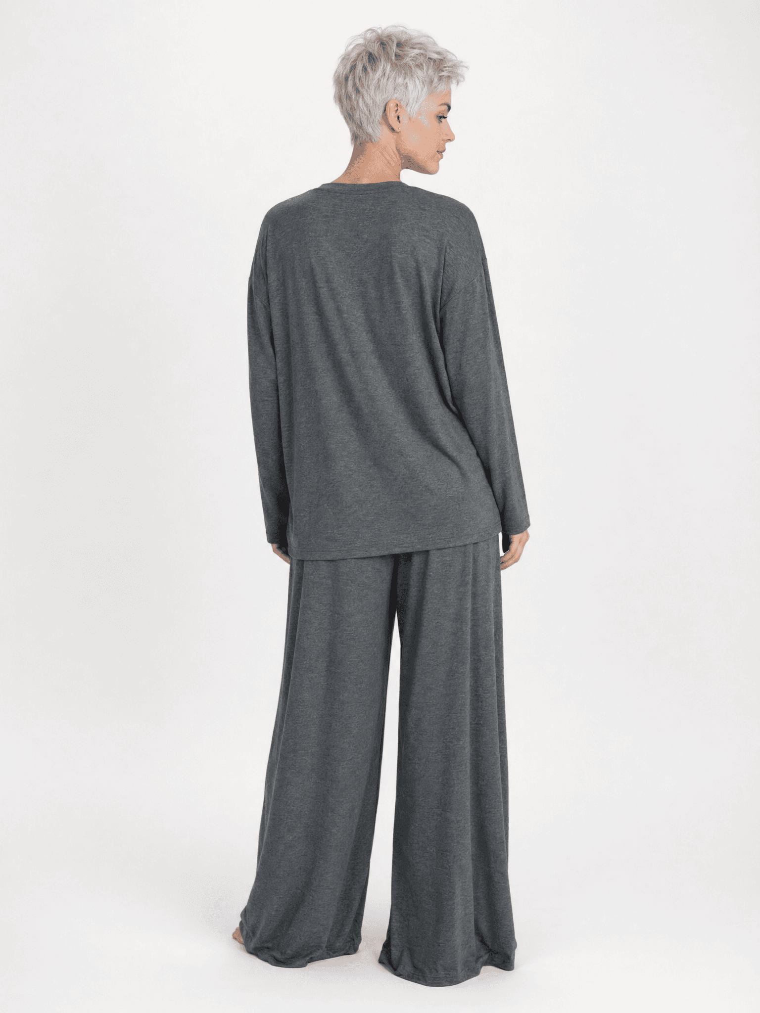 Grafitowy longsleeve bambusowy Nina — photo 5