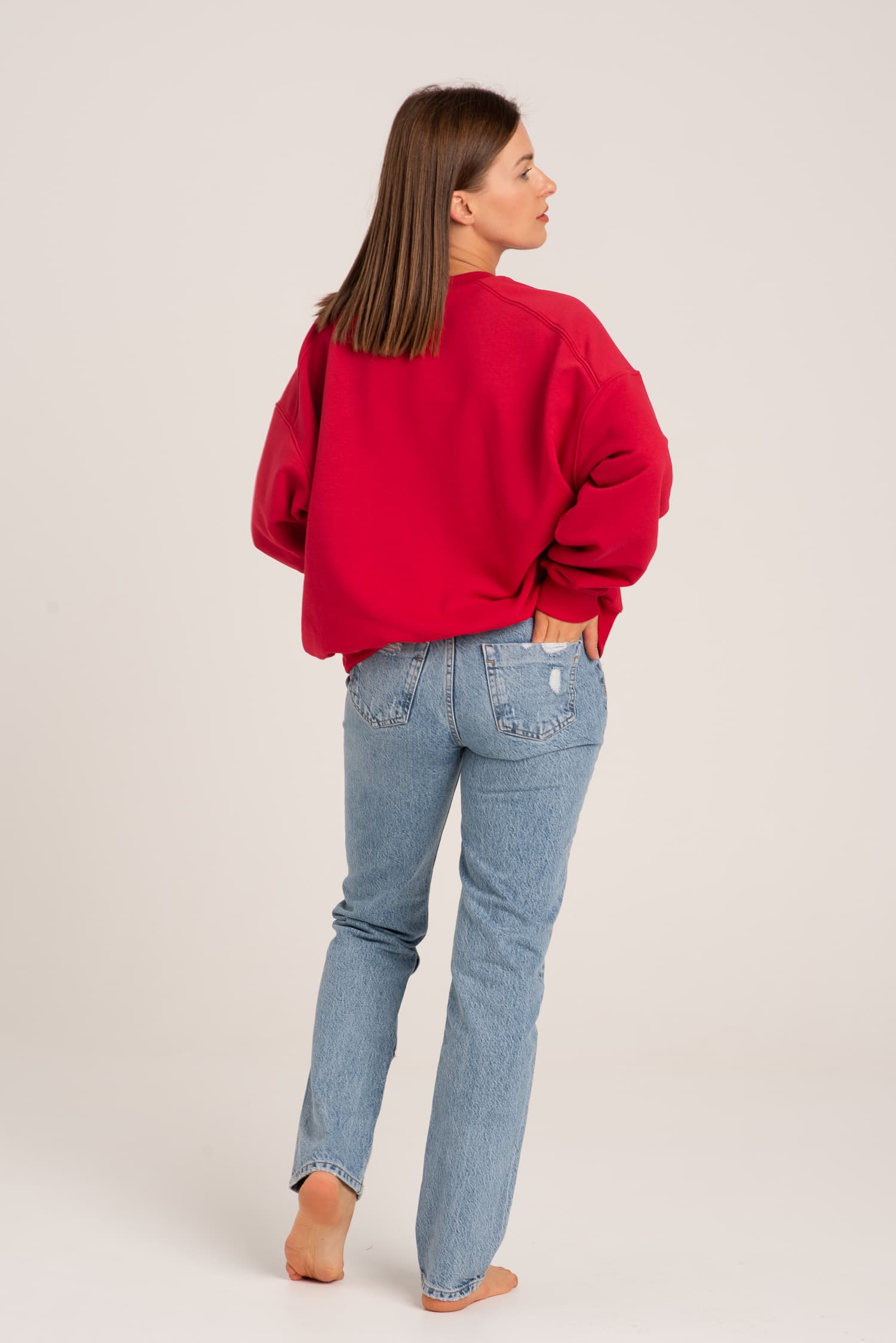 Czerwona bluza dresowa Nora — zdjęcie 8