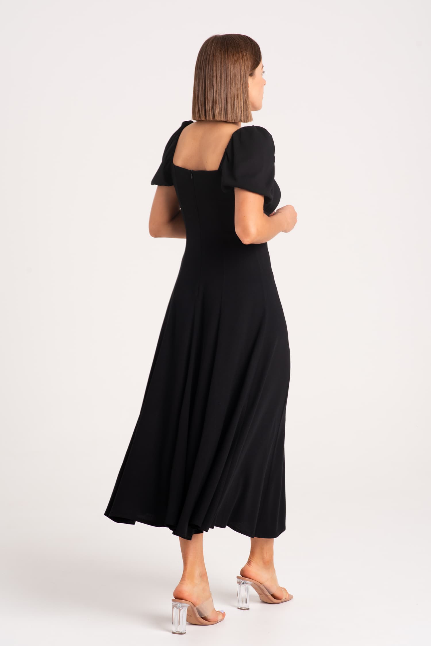 Czarna sukienka letnia Paris — zdjęcie 4