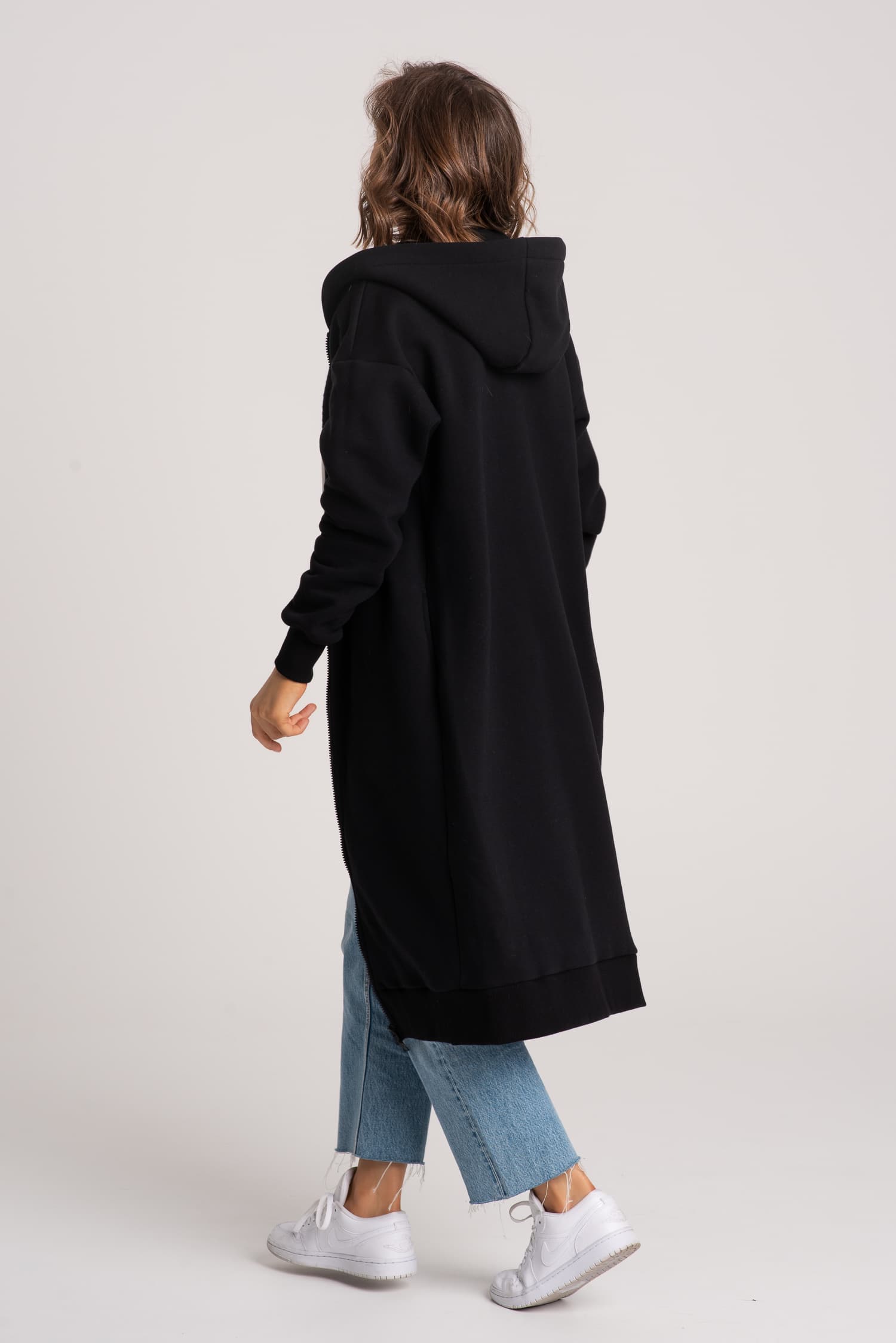 Black Zip-Up Hoodie LONG STORY — photo 4