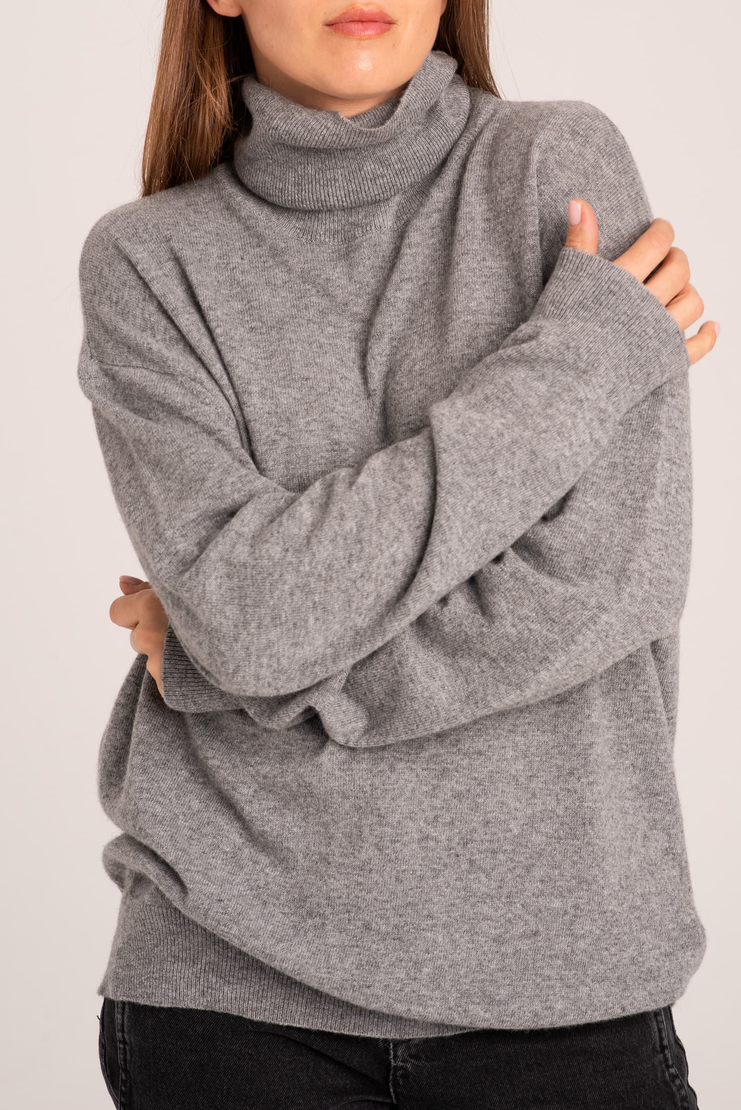 Szary klasyczny golf damski Monica — zdjęcie 7