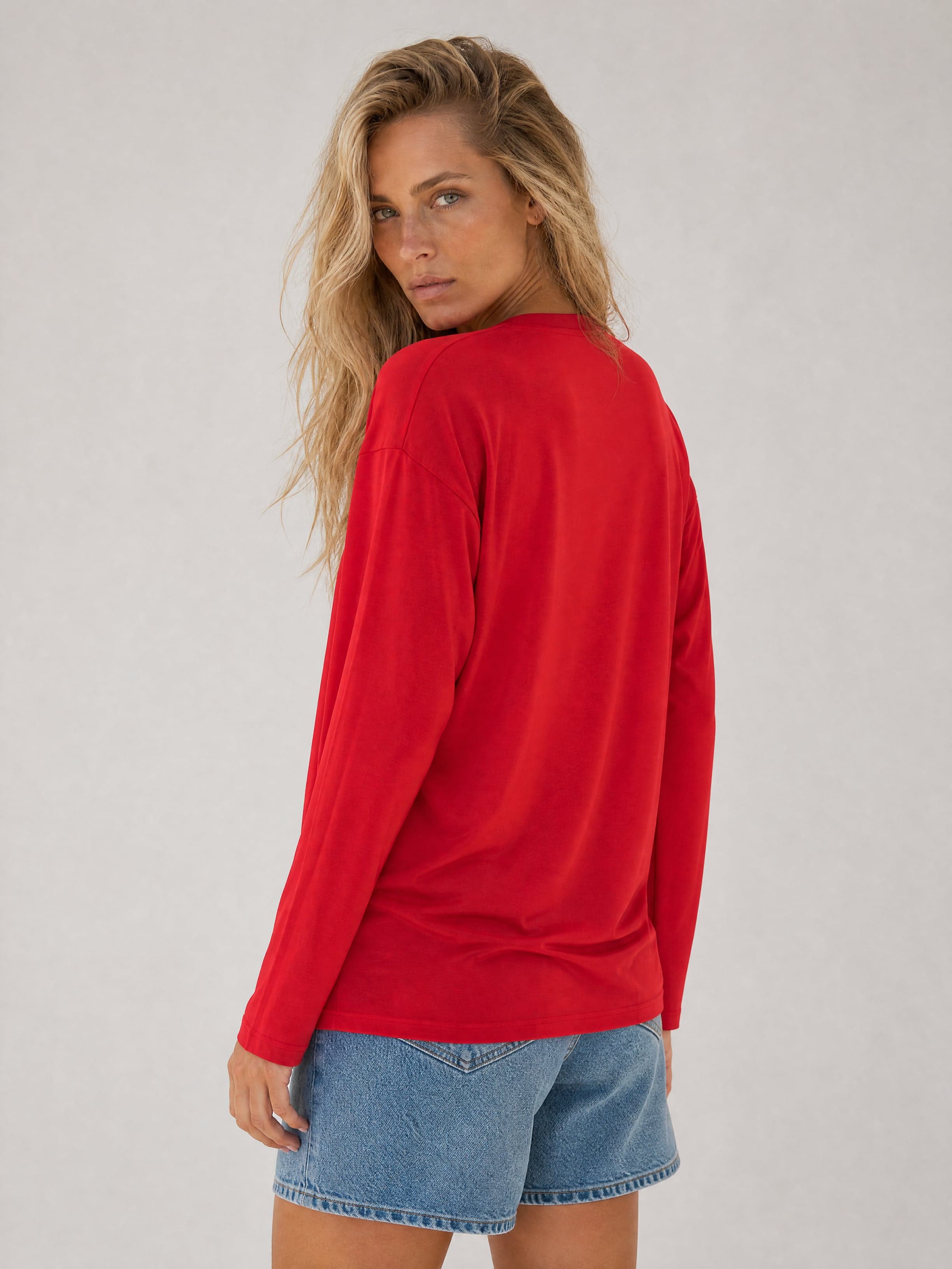 Rotes Bambus-Longsleeve Nina — Foto 6