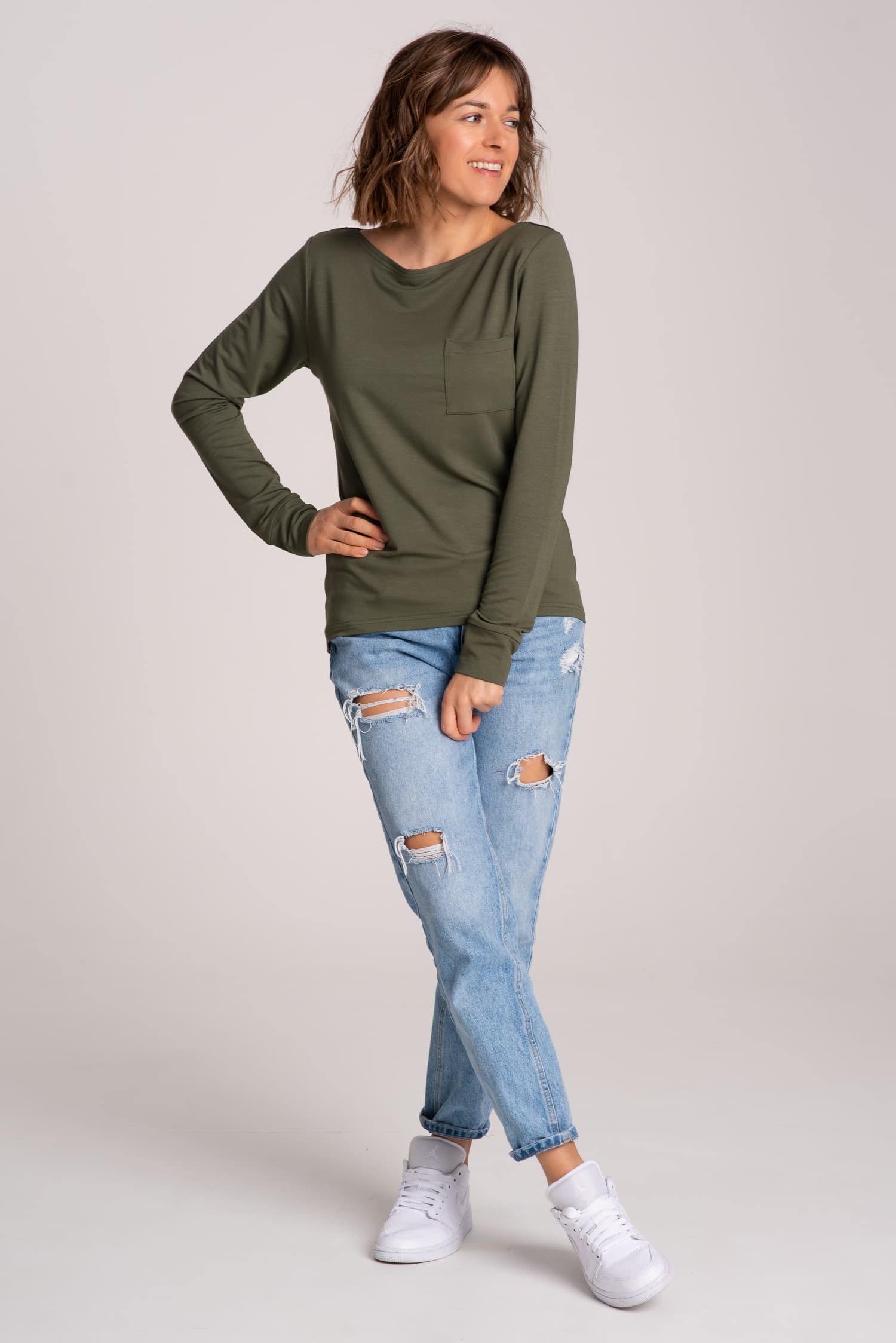 BASIC Pocket Long Sleeve – Khaki — photo 3