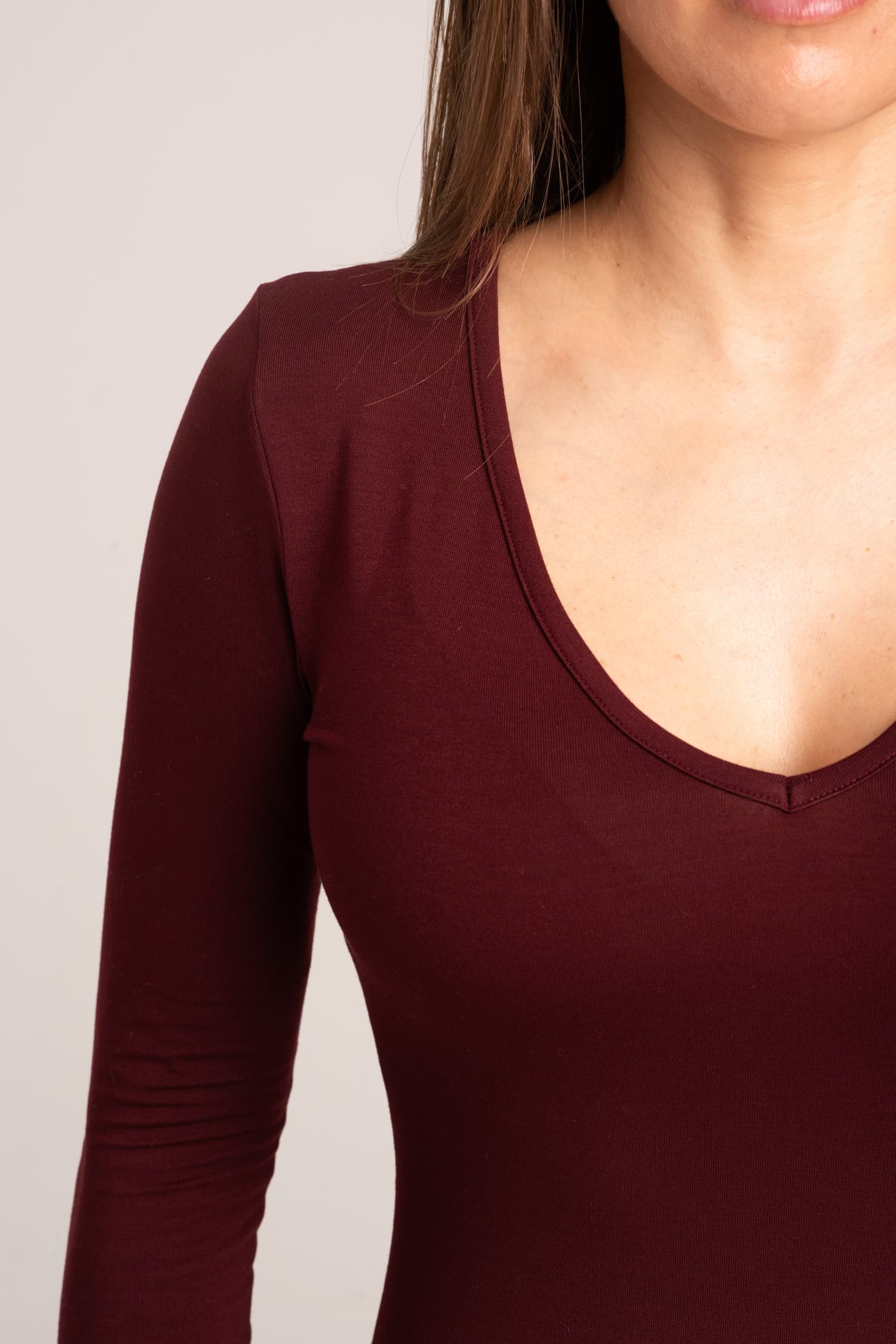Burgundy Long Sleeve Dress Antonia Long — photo 4