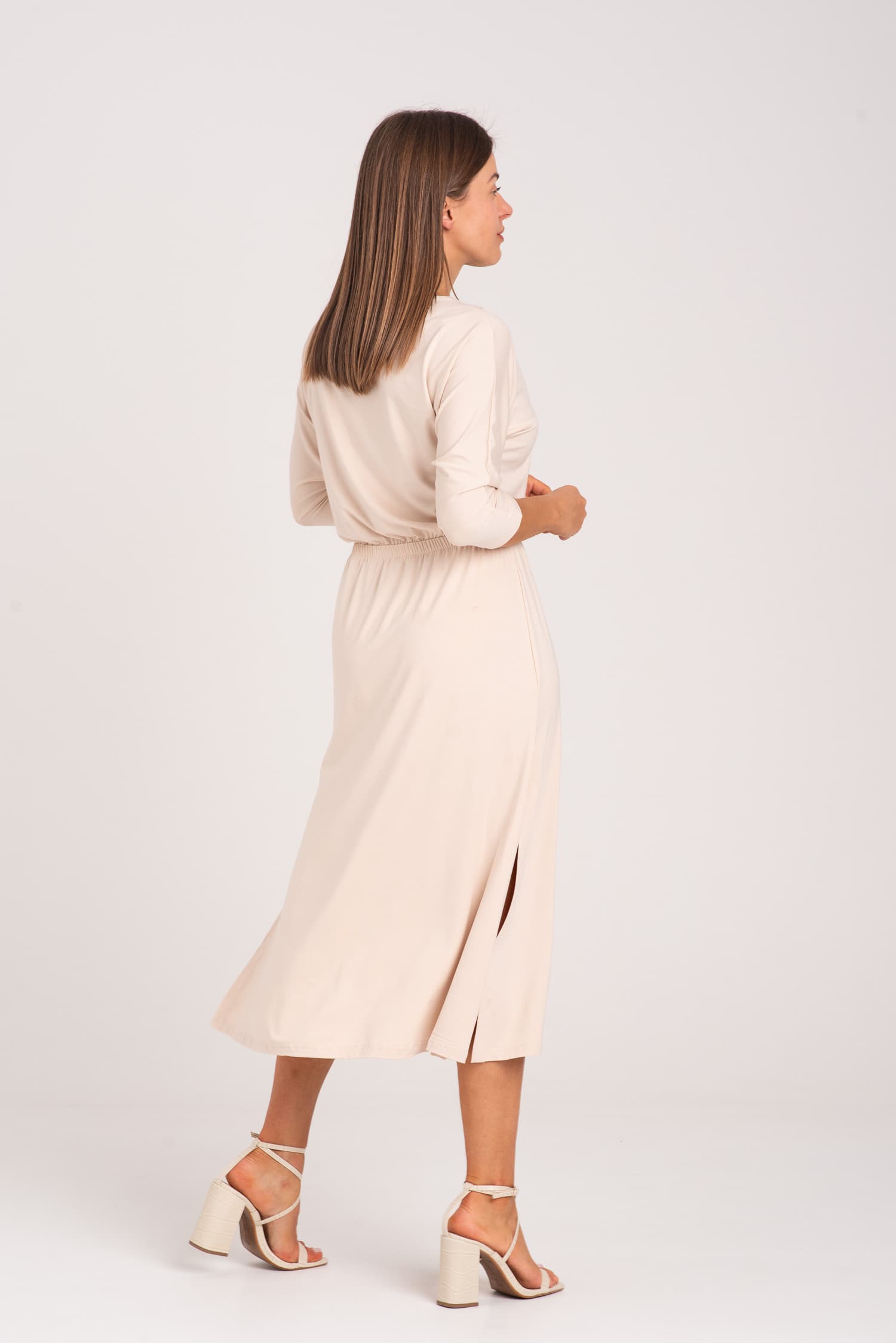 Cremefarbenes Modalkleid Hot As Hell — Foto 4
