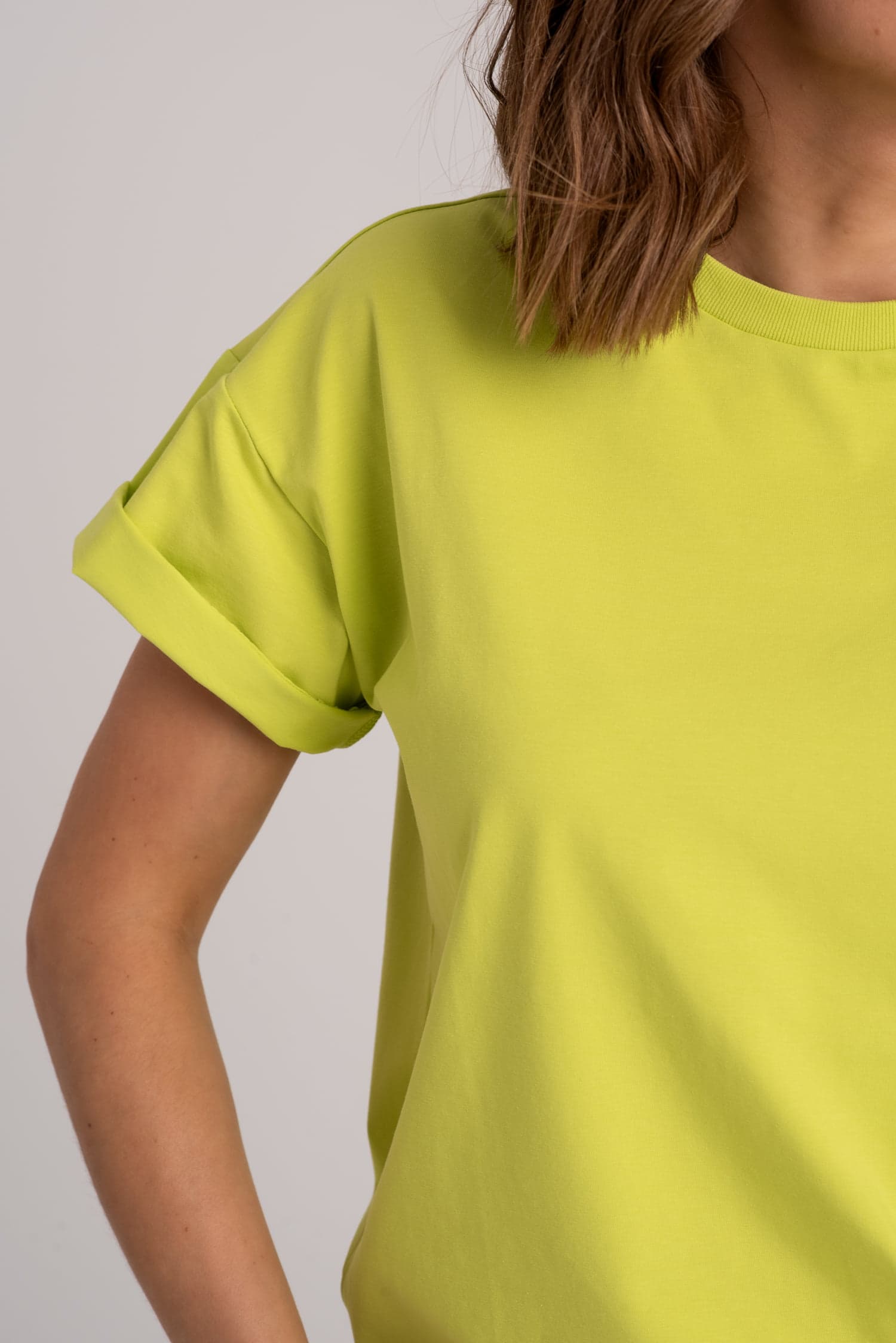T-shirt klasyczny BASIC – limonka — zdjęcie 4