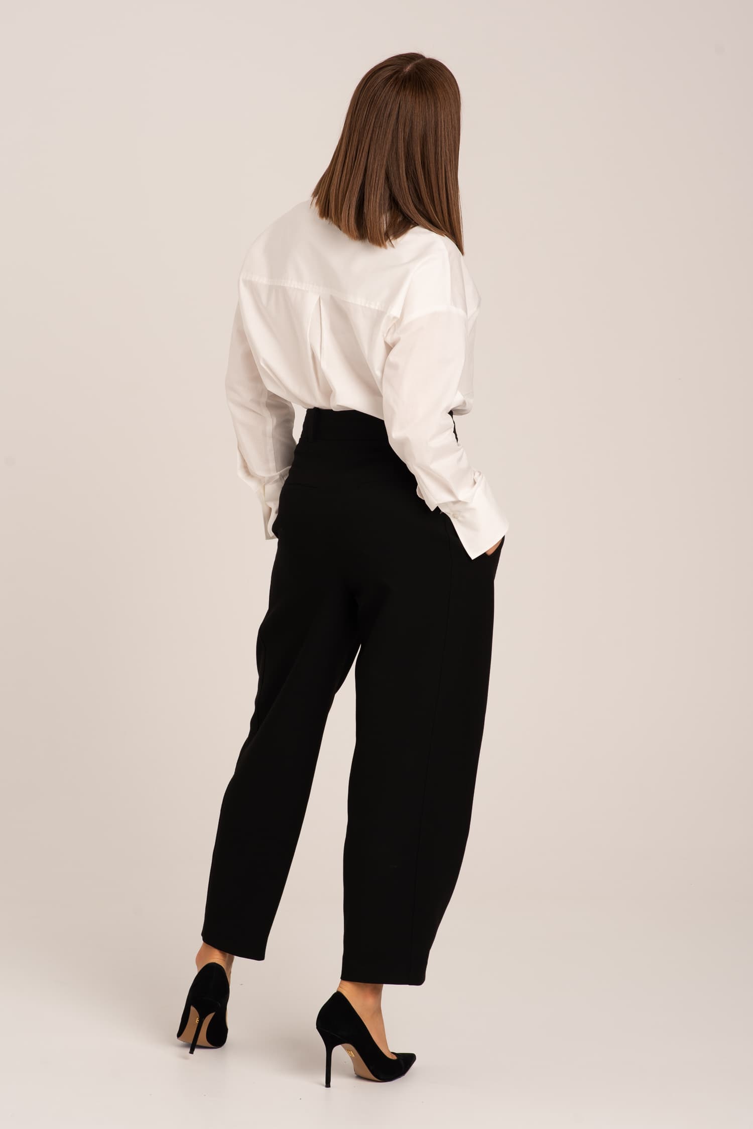 White Cotton Oversize Shirt Laure — photo 8
