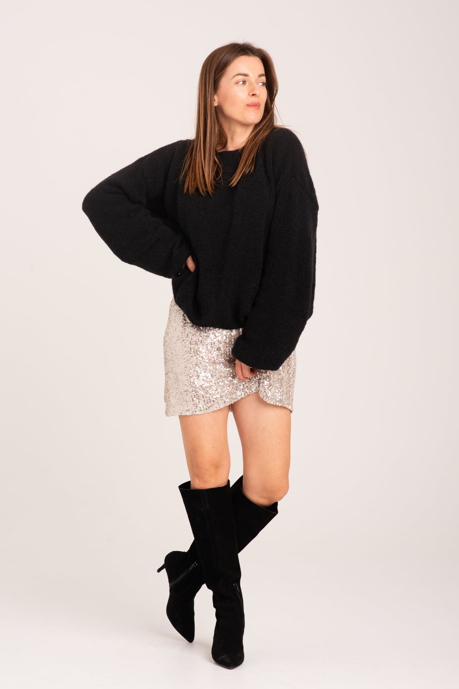 Czarny sweter Sasha — zdjęcie 2
