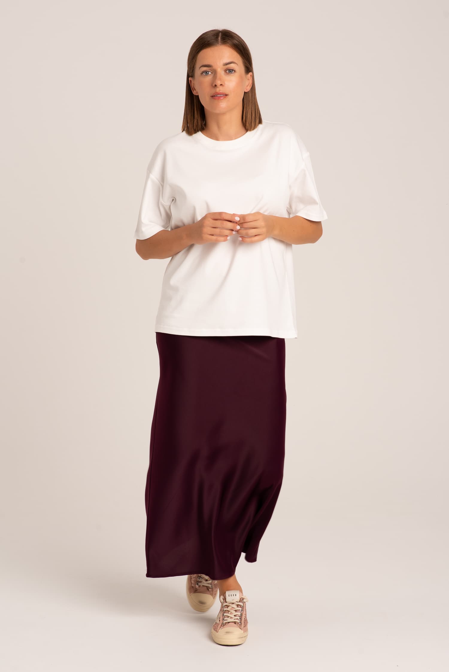 Satynowa spódnica Violet — zdjęcie 4