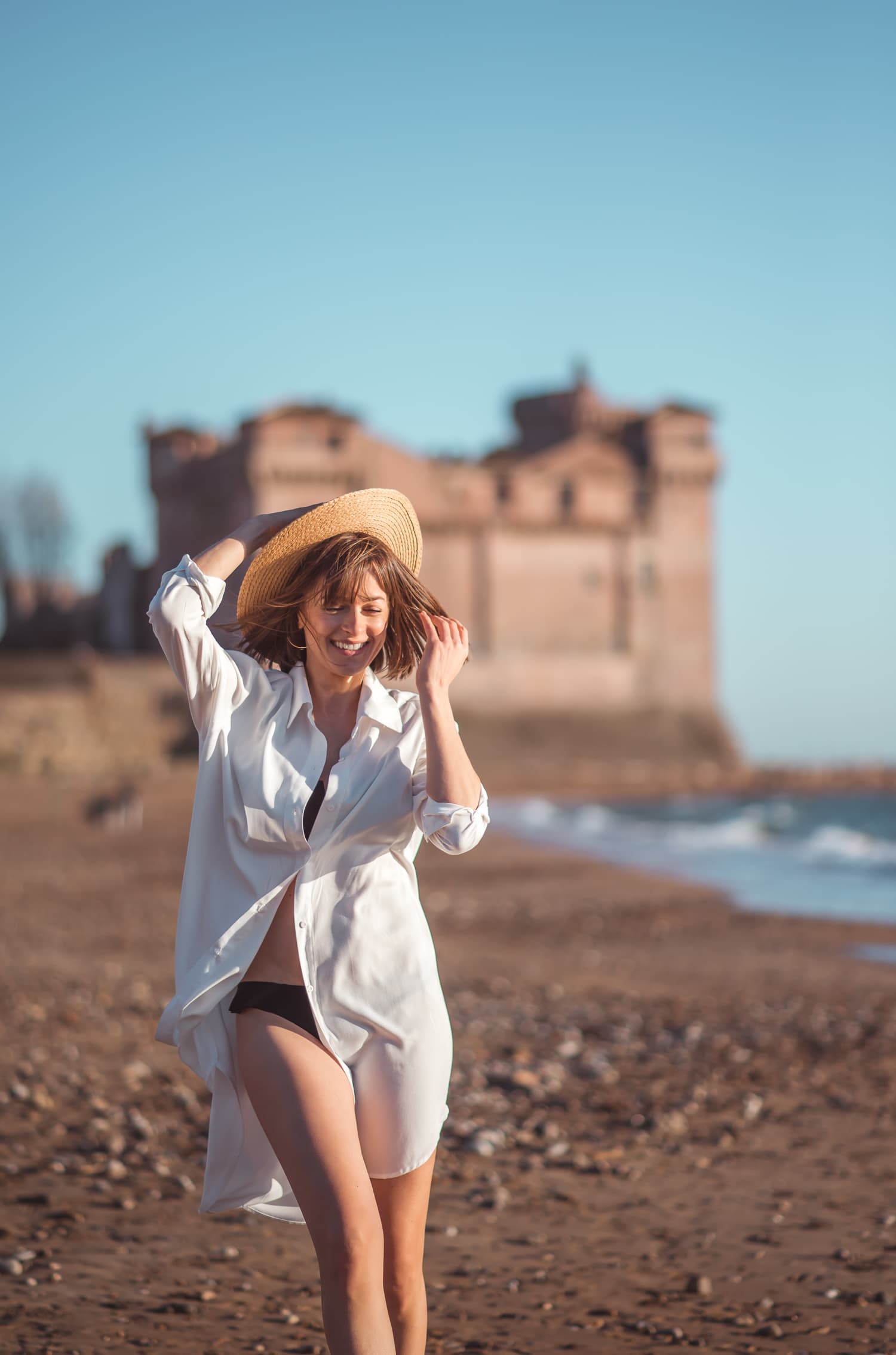 Biała damska koszula BASIC — zdjęcie 6