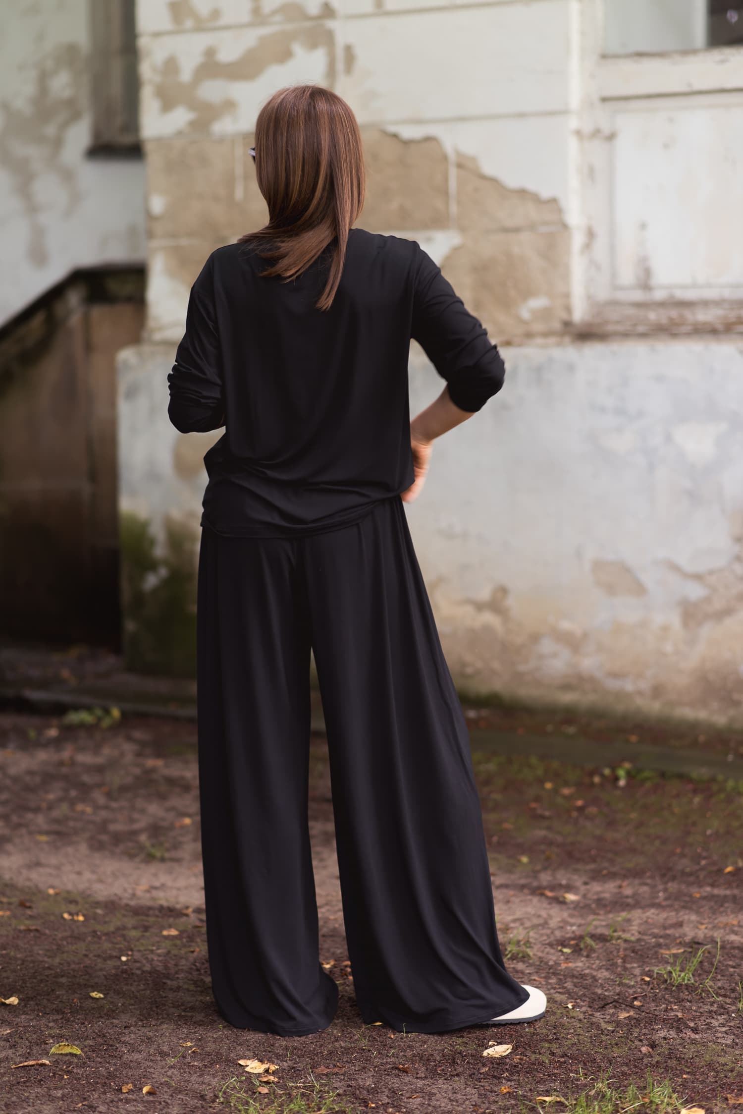 Czarny longsleeve  bambusowy Nina — zdjęcie 4