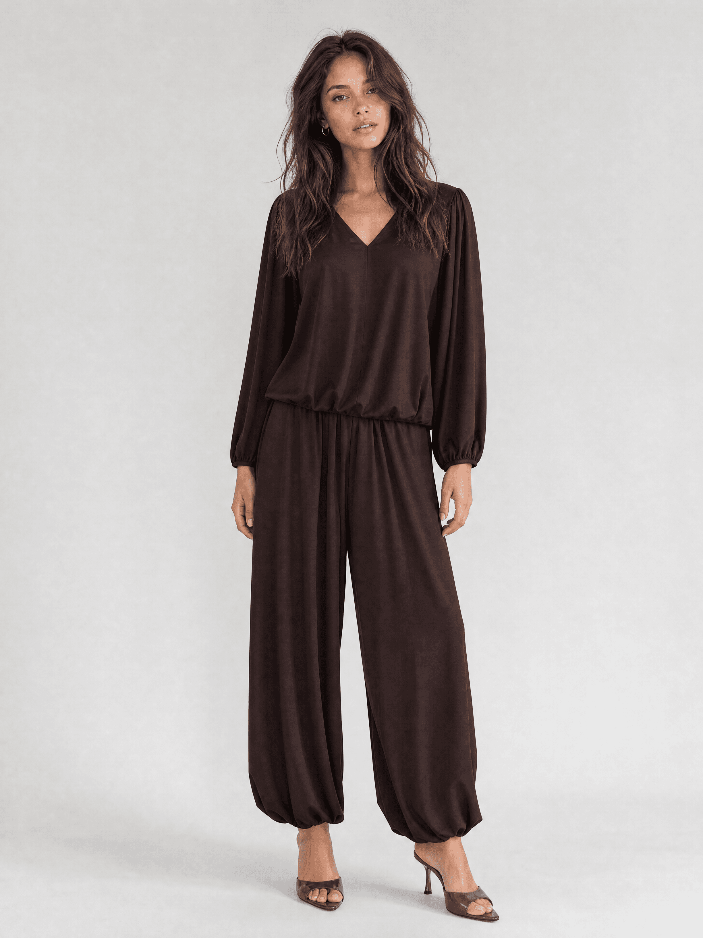 Braune Modal-Bluse Rania — Foto 1
