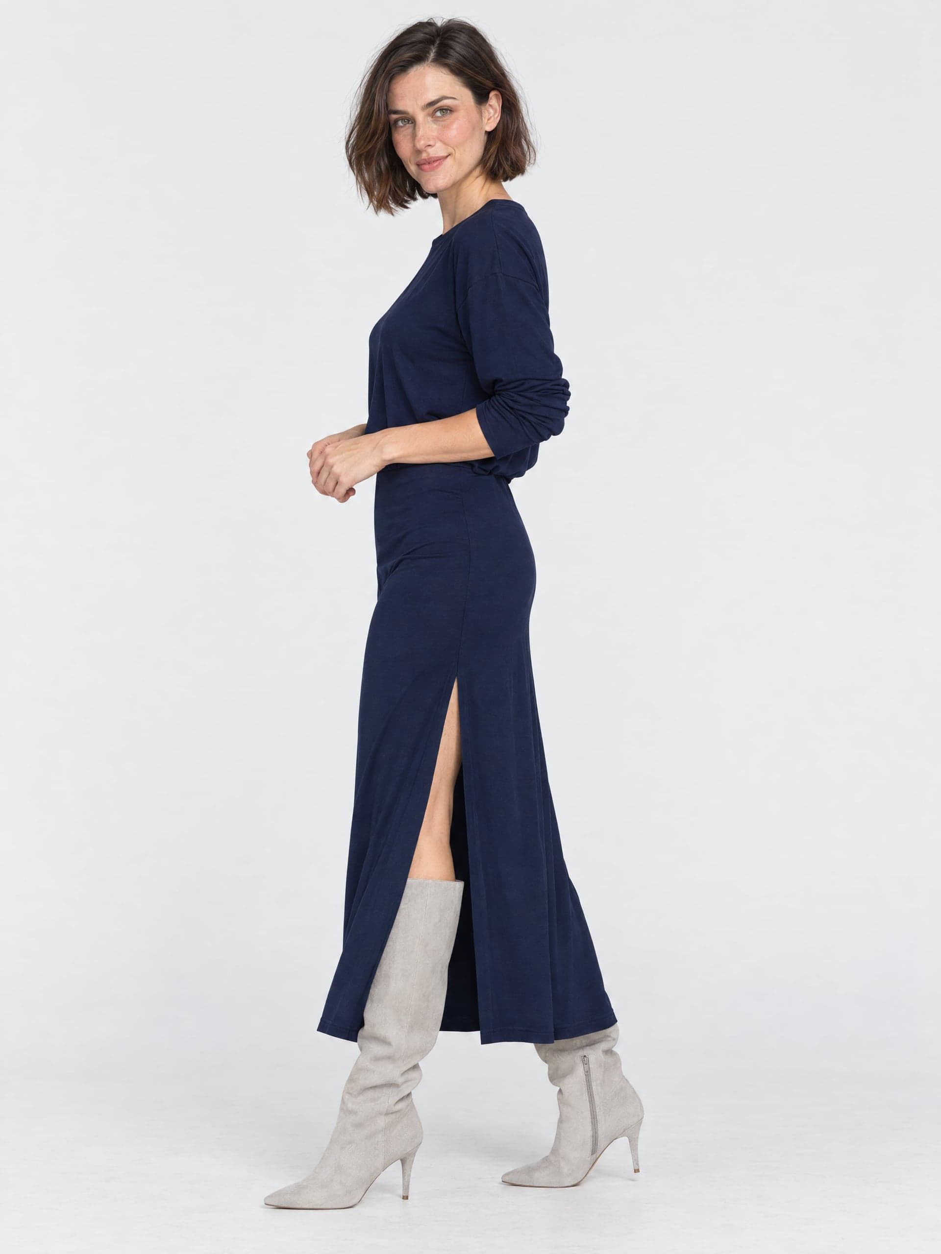 Bambus-Longsleeve Nina in Marineblau — Foto 9