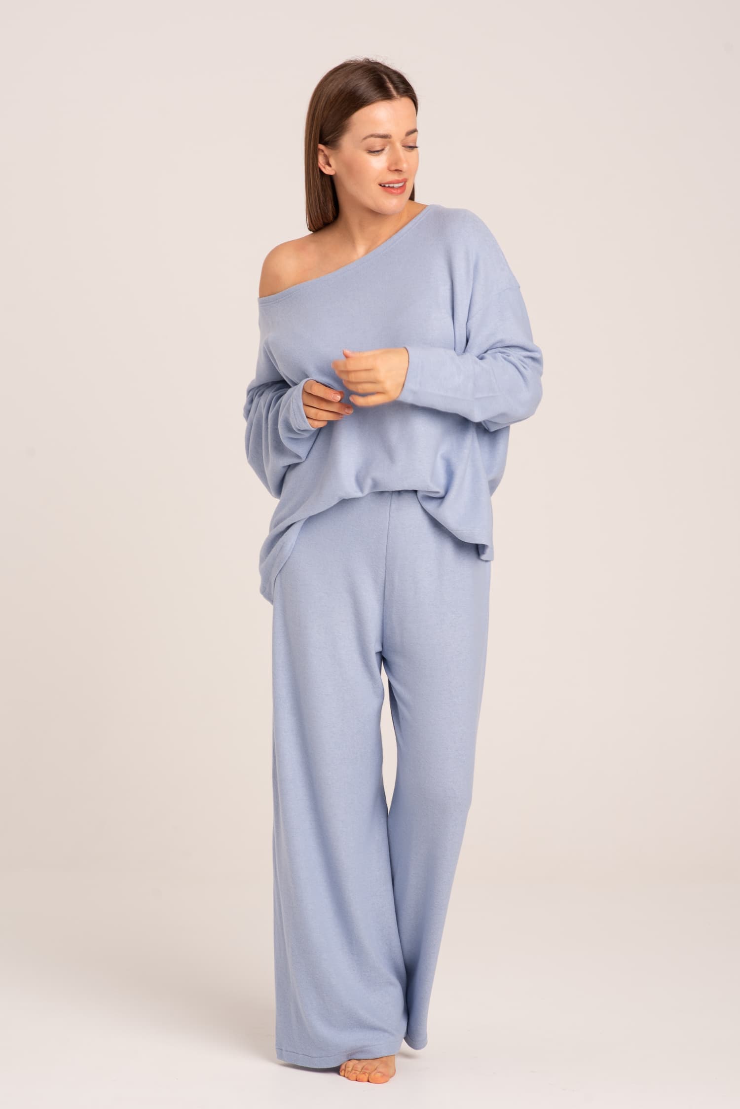 Błękitny longsleeve Clara - widok 2