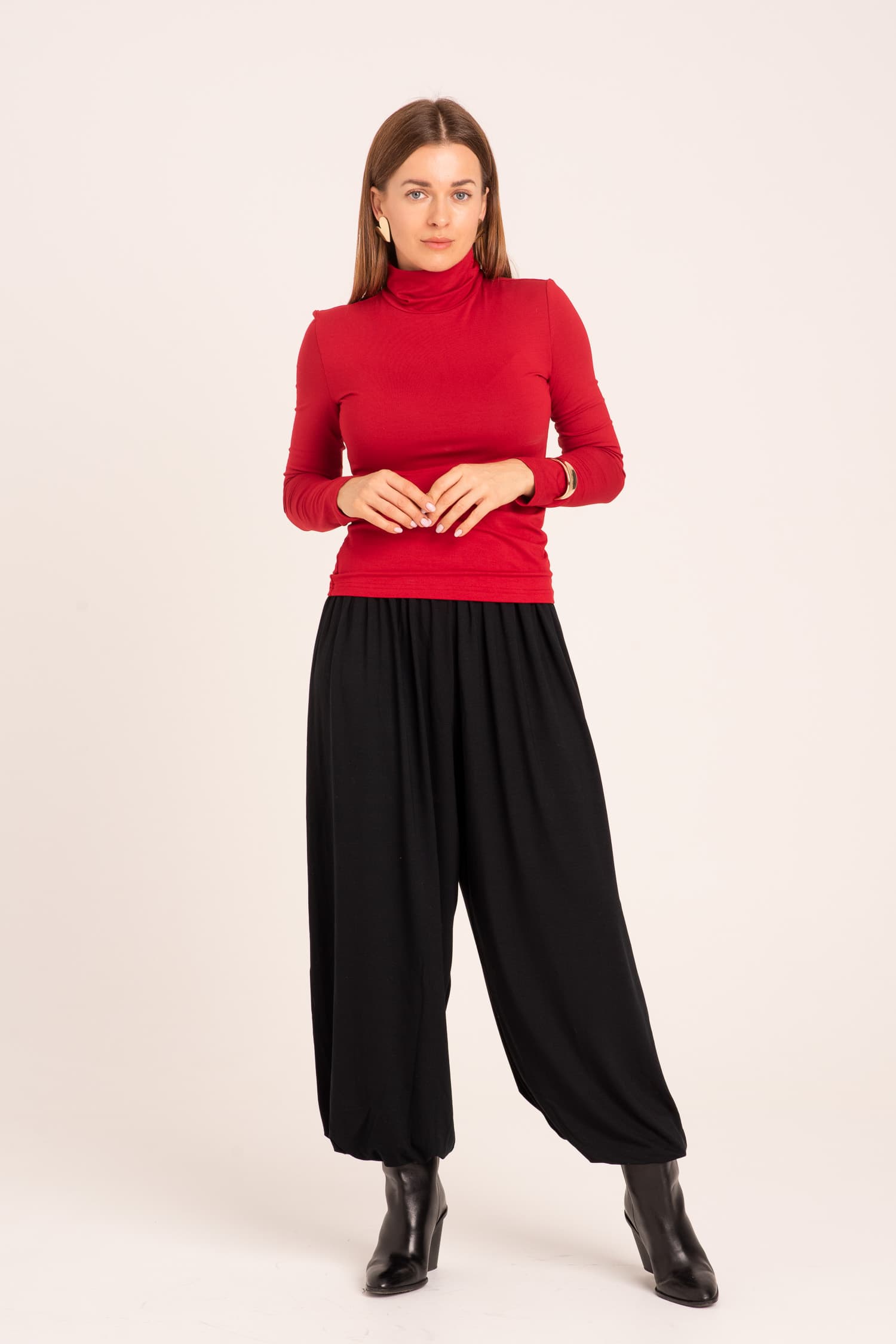 Czerwony golf damski Willa — zdjęcie 3