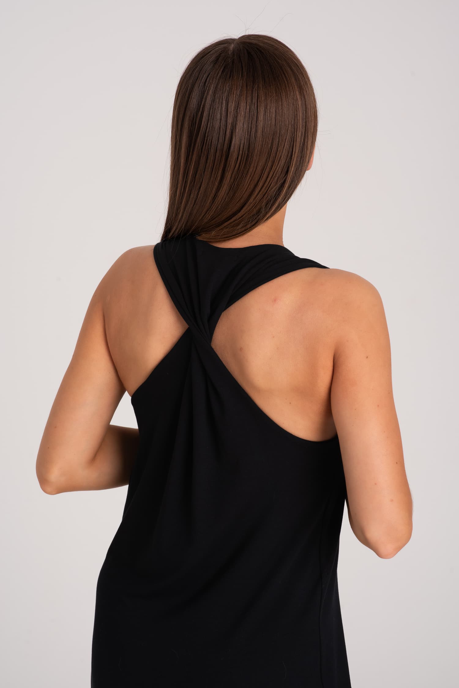 Sukienka z modalu zakręcona na plecach Emma — zdjęcie 3