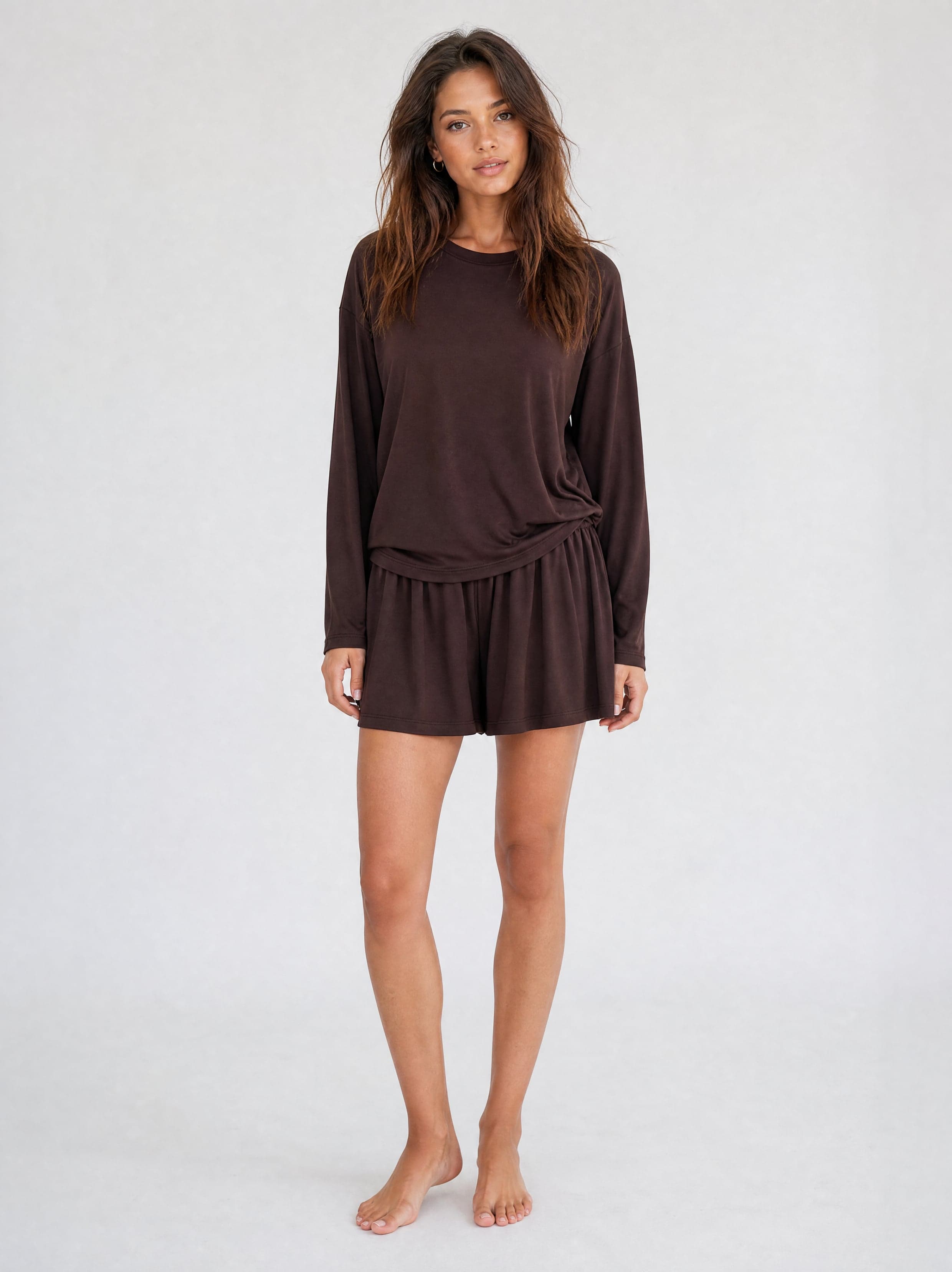Brauner Bambus-Longsleeve Nina — Foto 11