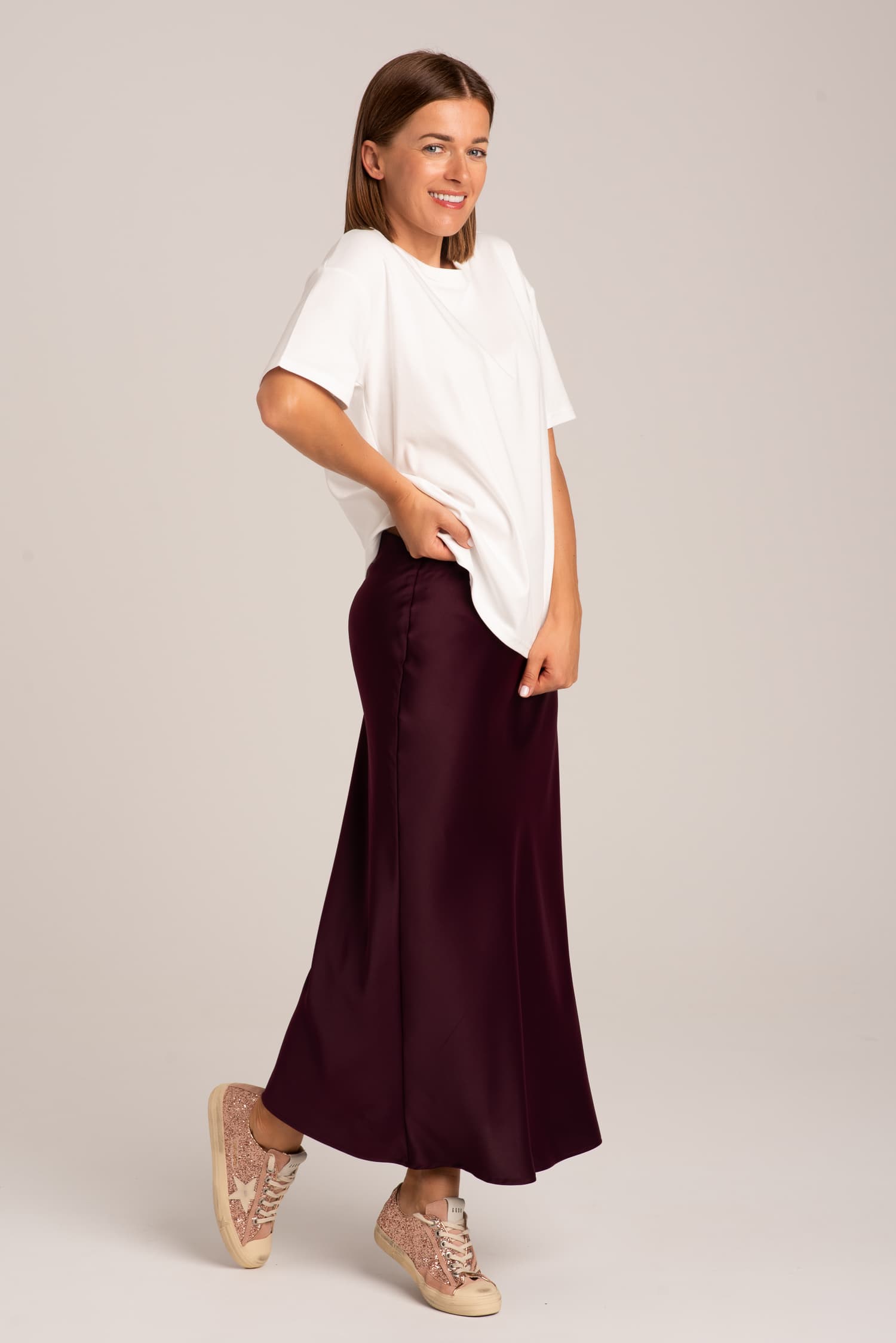 Satynowa spódnica Violet — zdjęcie 3