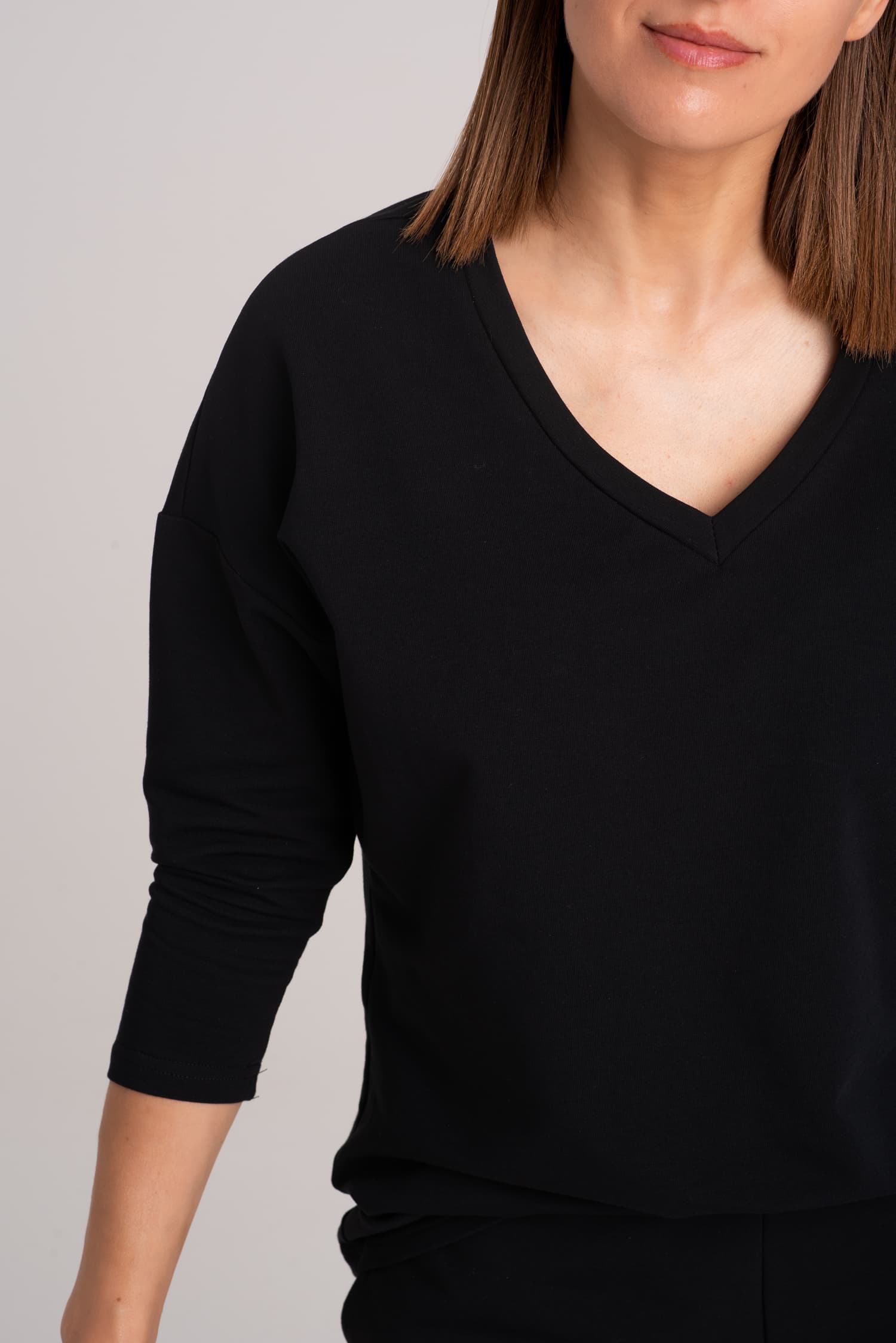 Zestaw dresowy BASIC (spodenki + koszulka) – czarny — zdjęcie 4