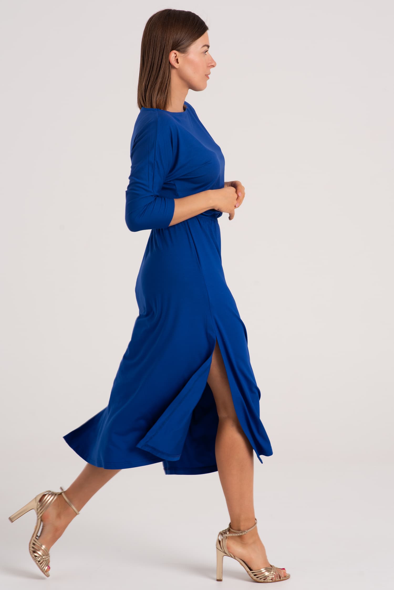 Kobaltowa sukienka z modalu Hot As Hell