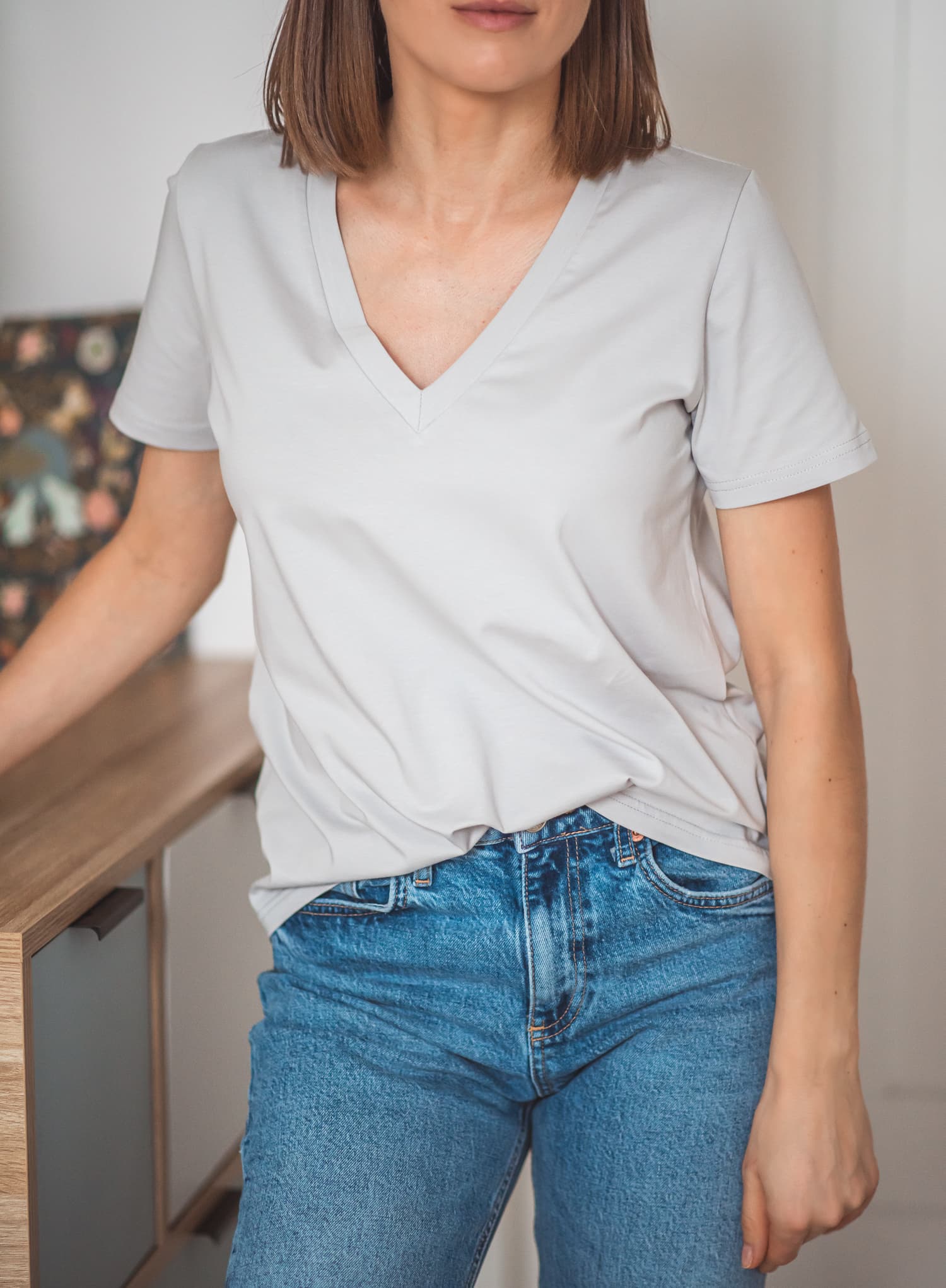 T-shirt BASIC V Szary