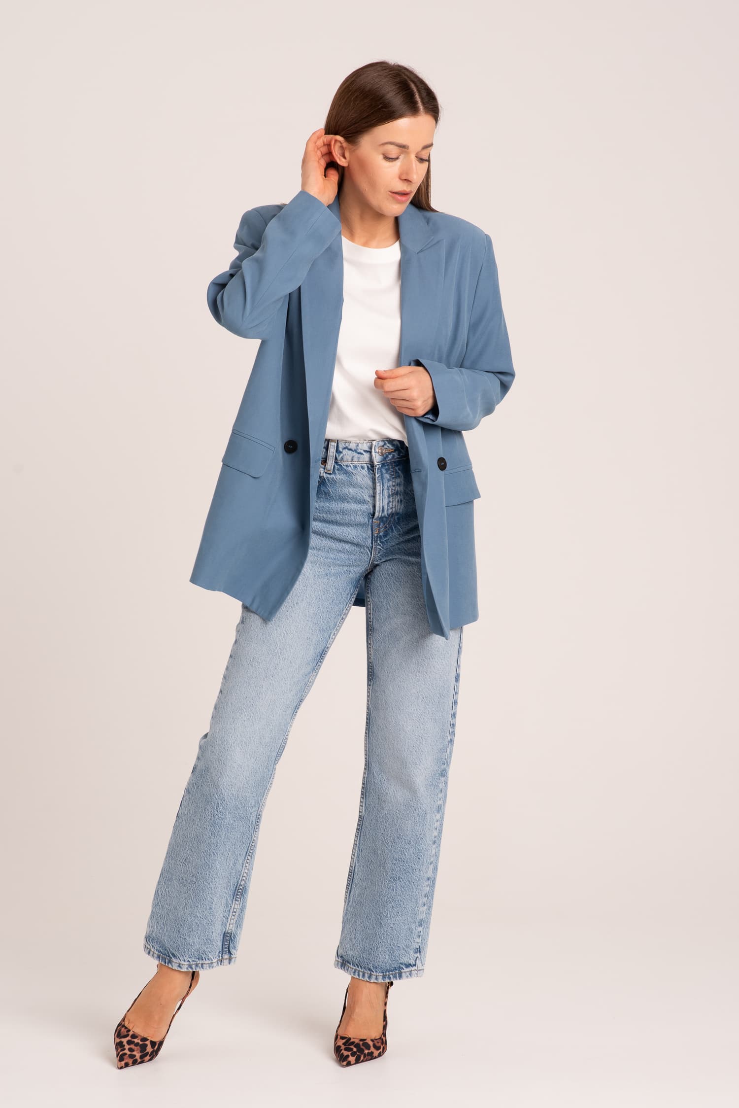 Niebieska marynarka damska Victoria - zdjęcie 2