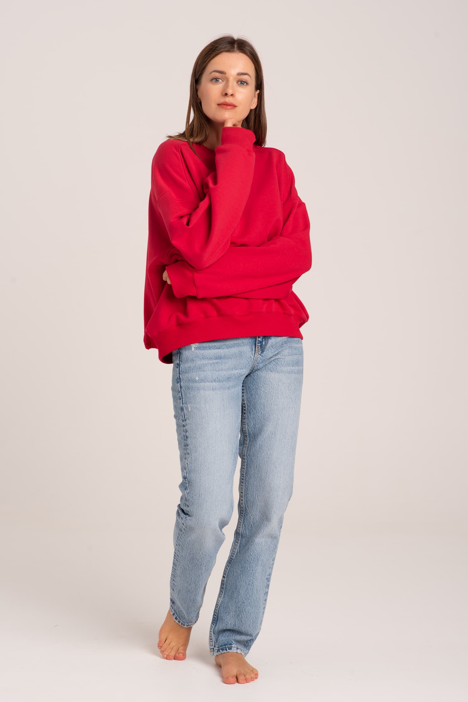 Czerwona bluza dresowa Nora — zdjęcie 7