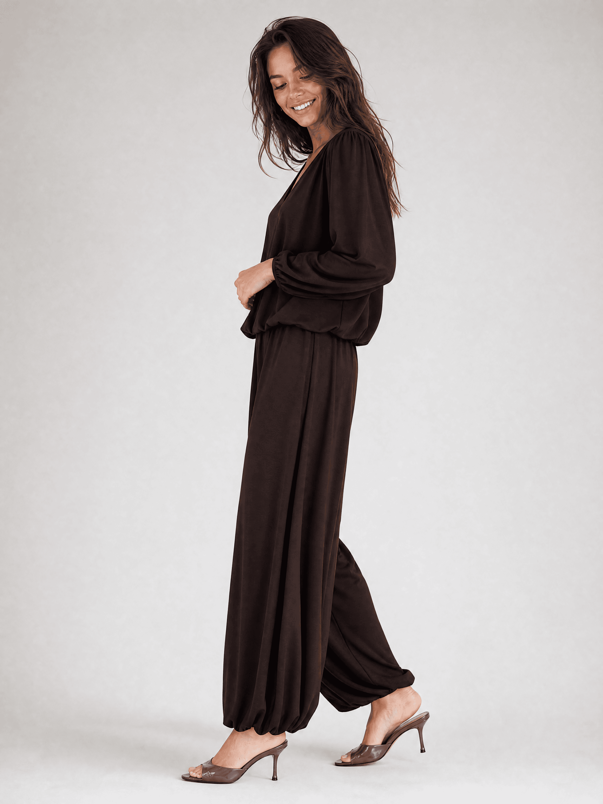 Braune Modal-Bluse Rania — Foto 8