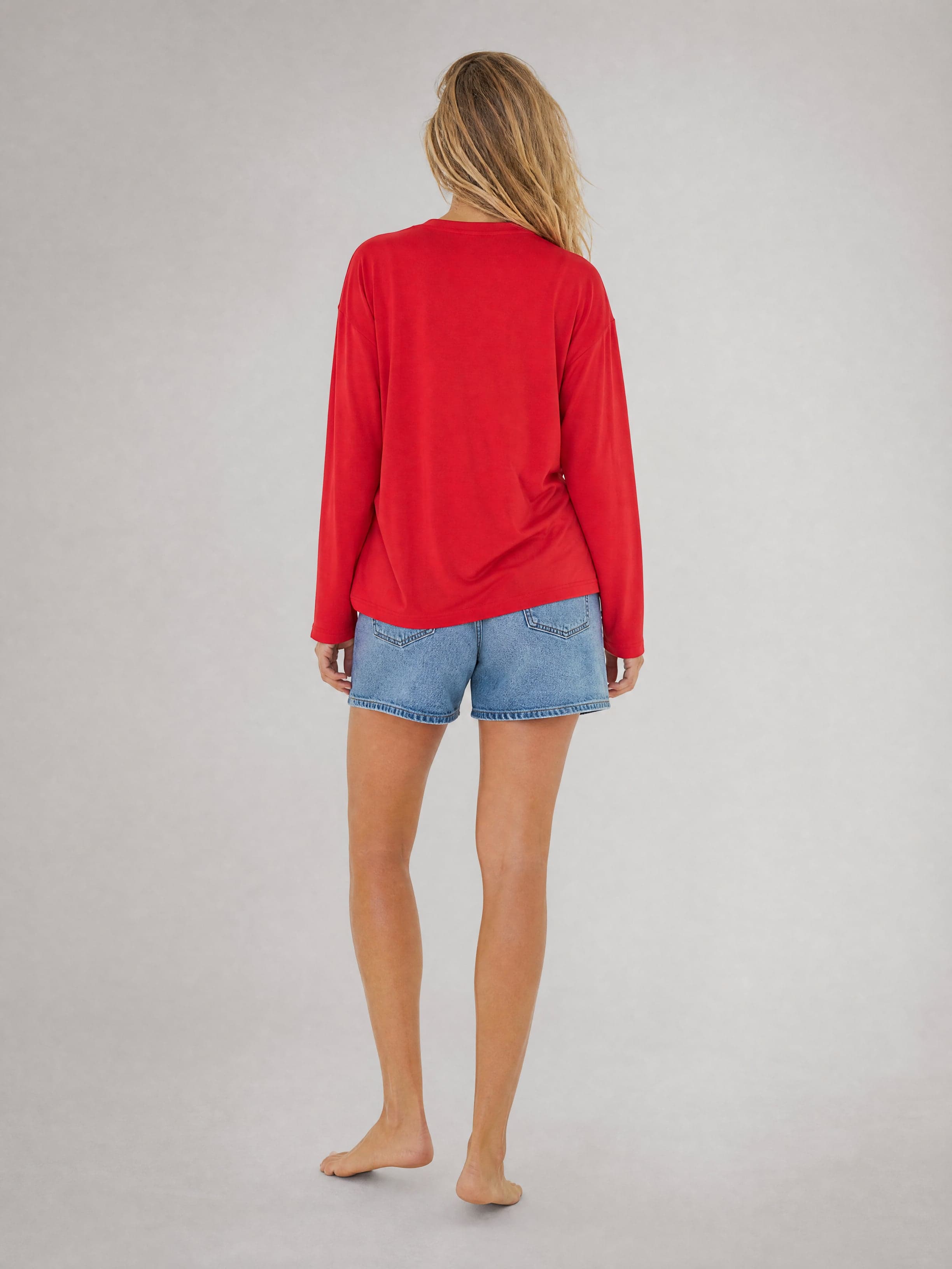 Rotes Bambus-Longsleeve Nina — Foto 5