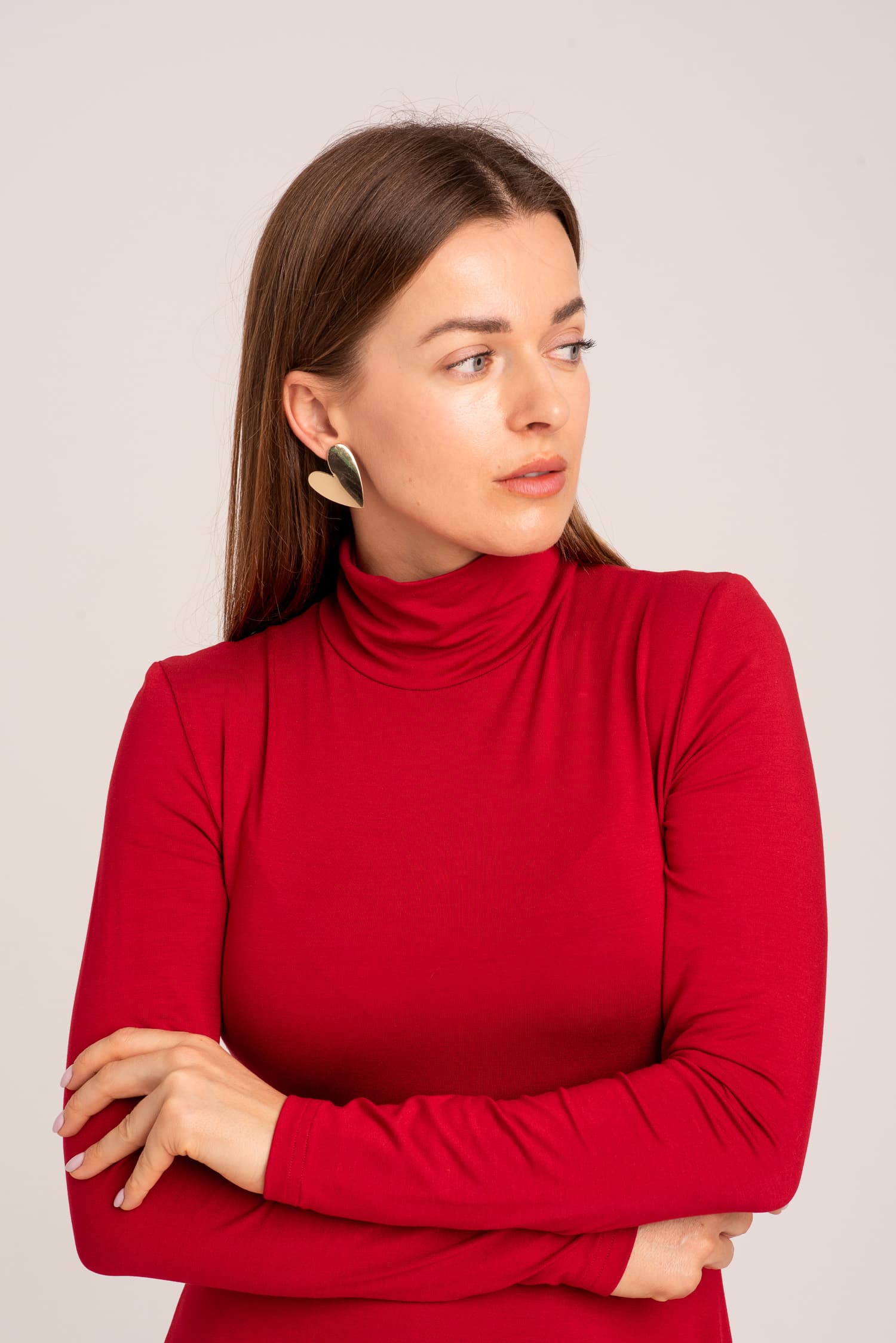 Czerwony golf damski Willa — zdjęcie 6