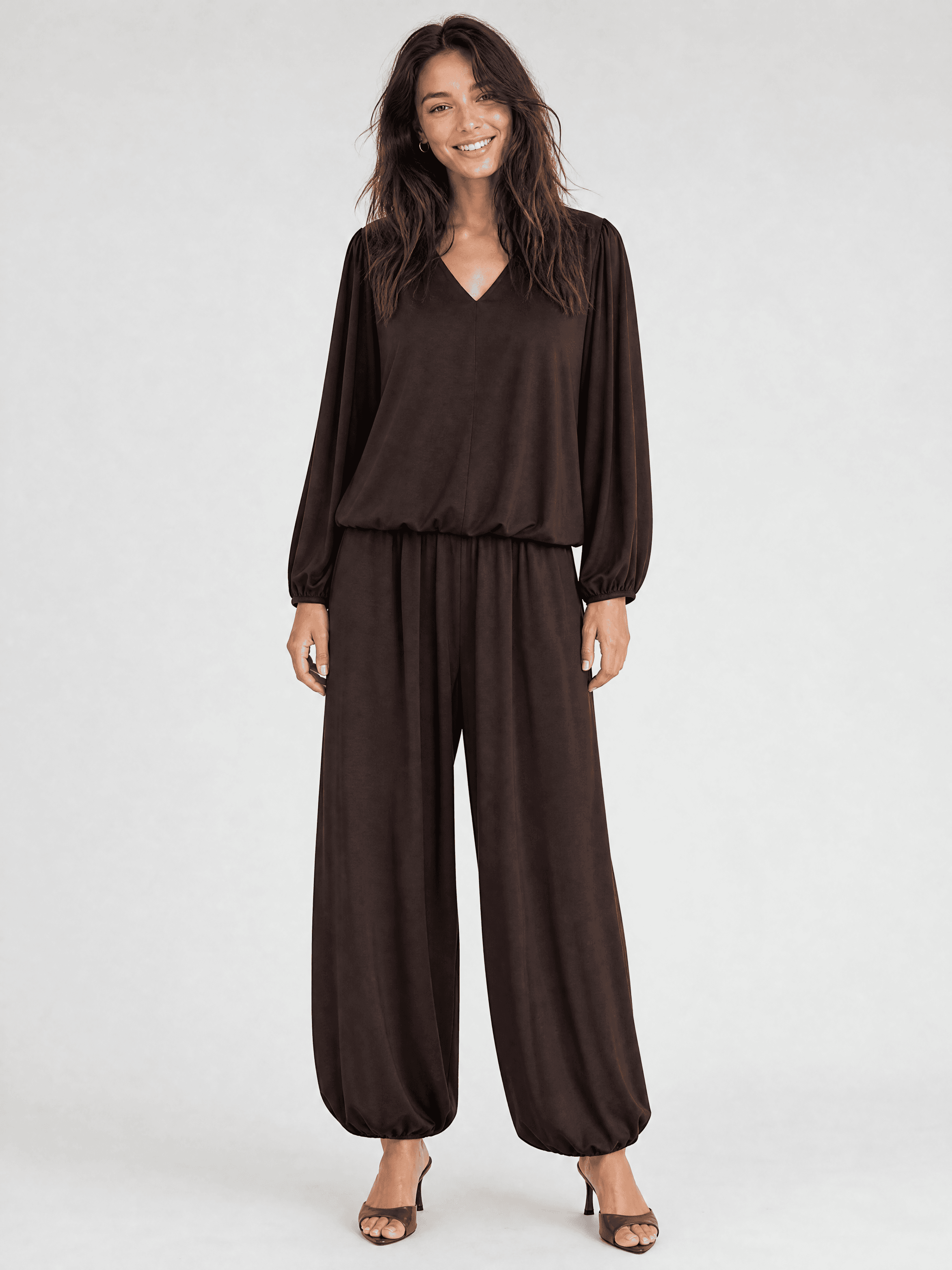 Braune Modal-Bluse Rania — Foto 6