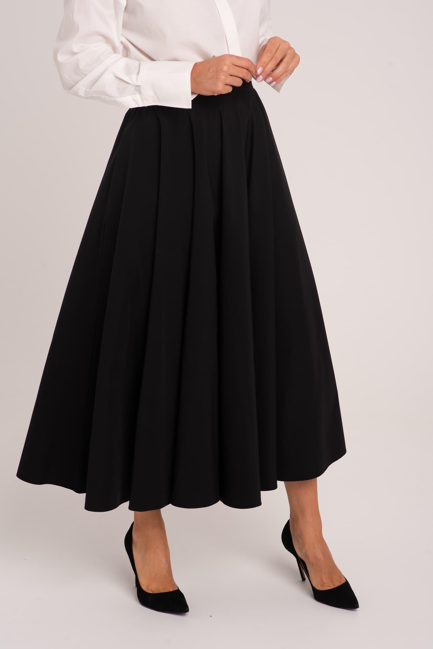 Czarna spódnica midi Nadia — zdjęcie 5