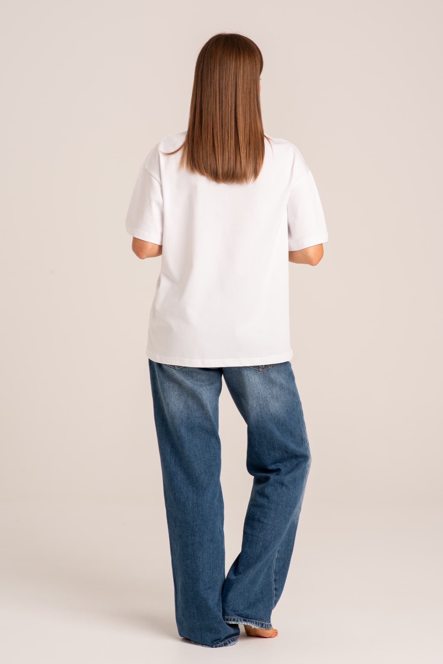 Ina White Heavyweight Cotton T-Shirt — photo 5