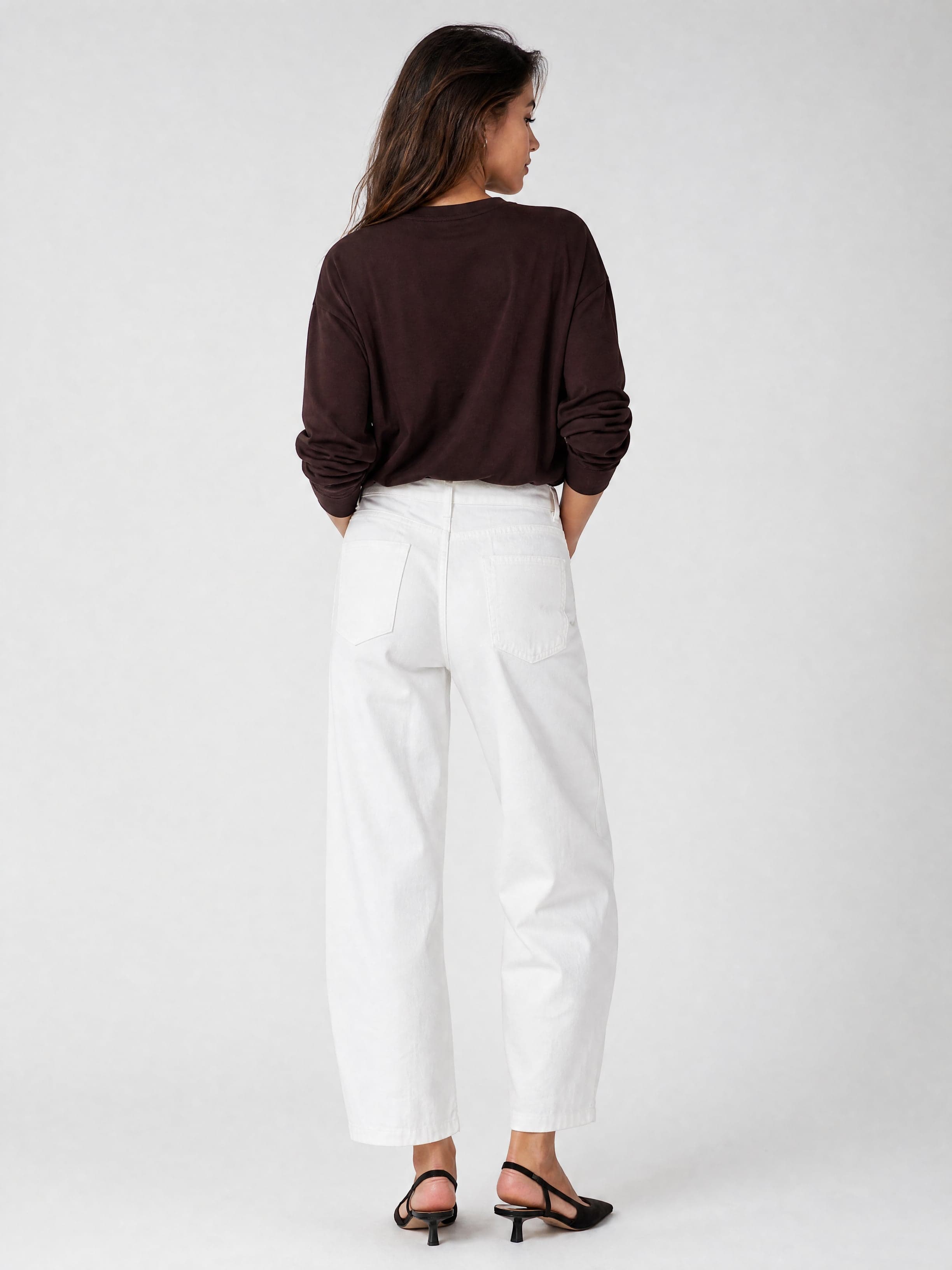 Brązowy longsleeve bambusowy Nina - widok 2