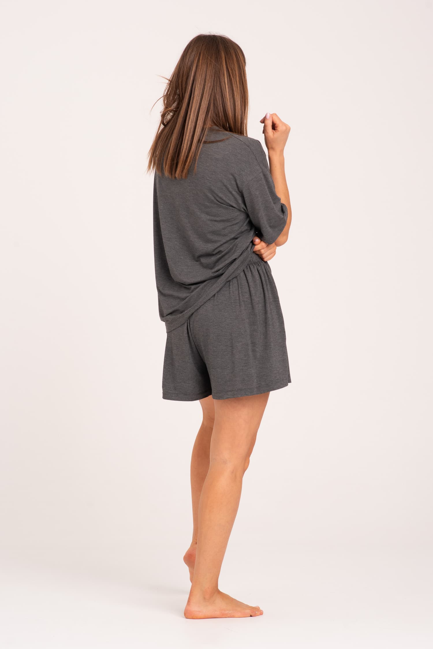 Grafitowy bambusowy t-shirt Nina — photo 5