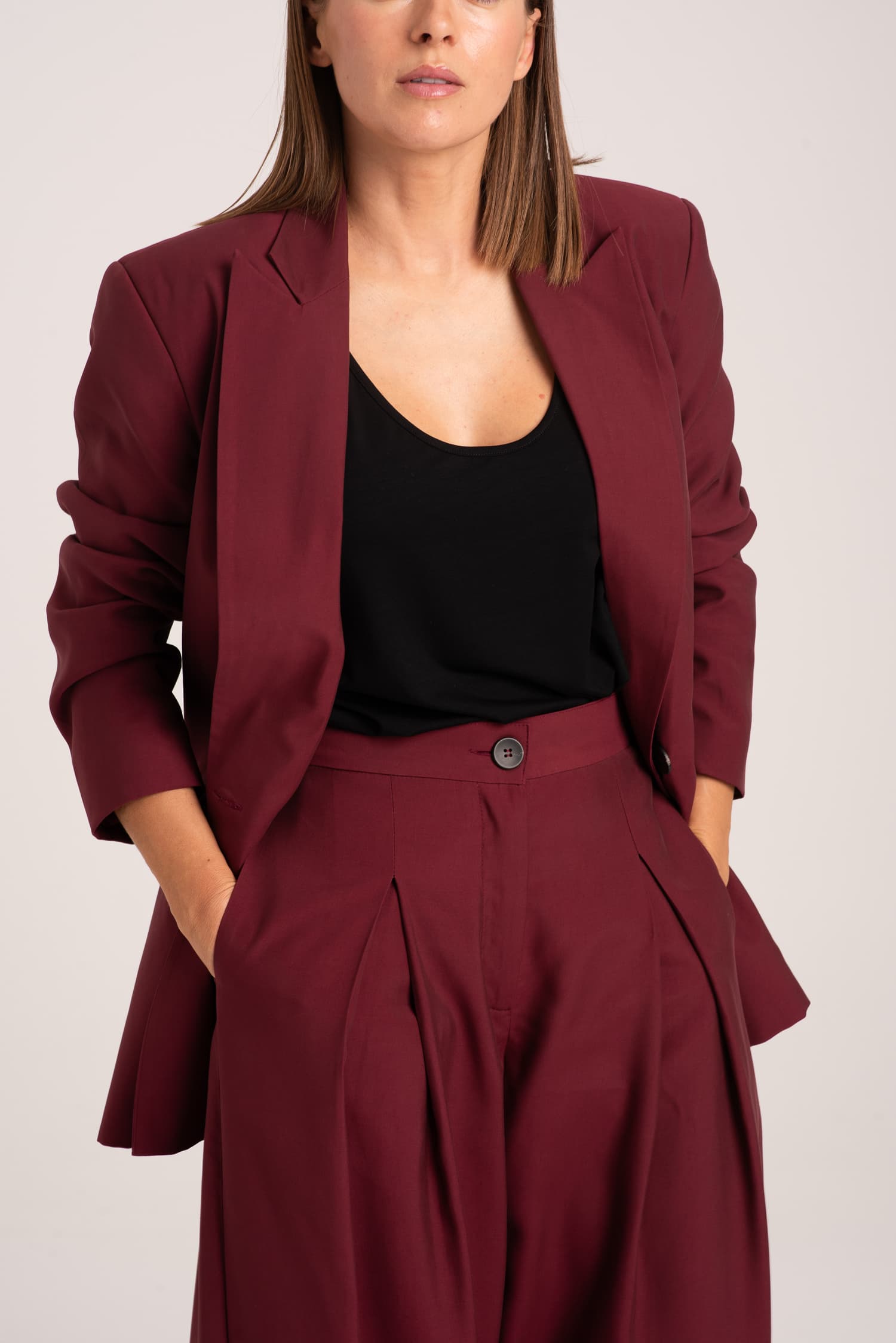 Bordowa marynarka Victoria - zdjęcie 8