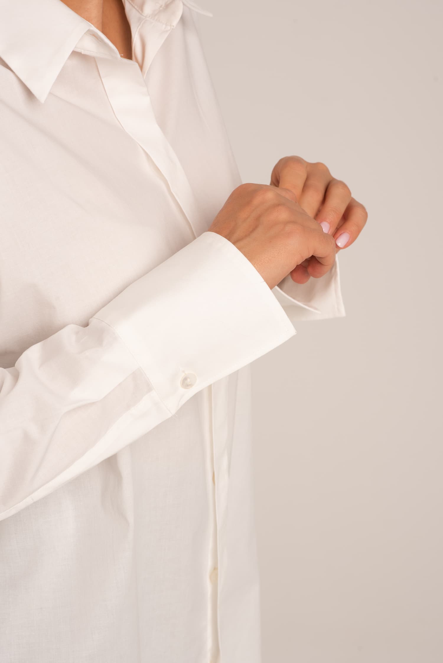 White Cotton Oversize Shirt Laure — photo 9