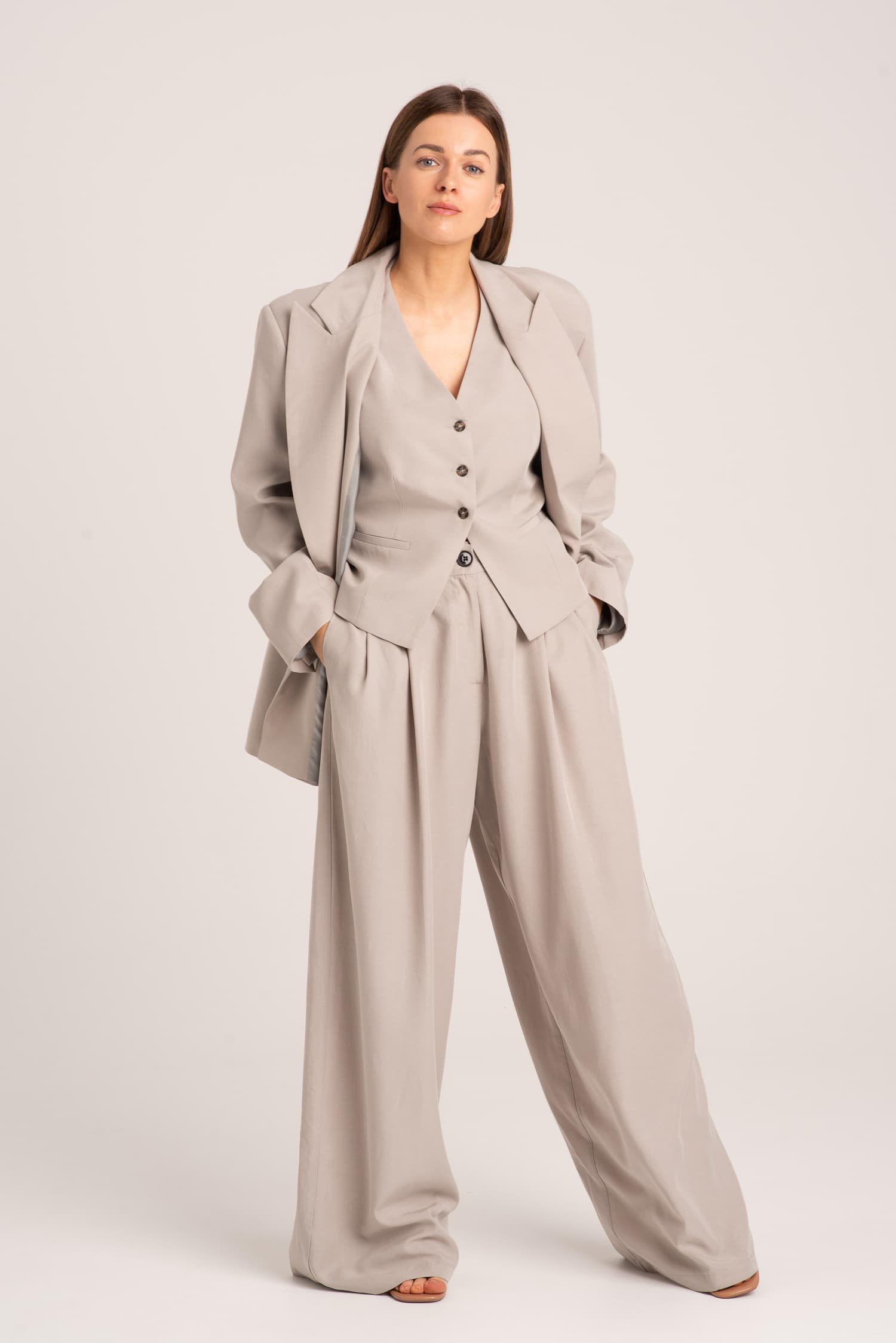 Jasna marynarka damska oversize Pearl - widok 2