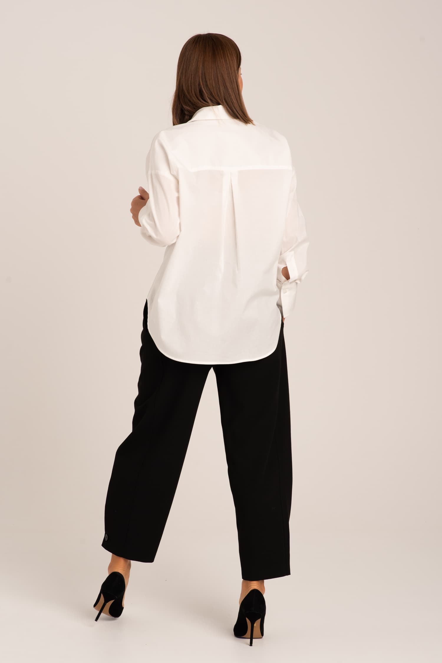 Biała bawełniana koszula oversize Laure - widok 2