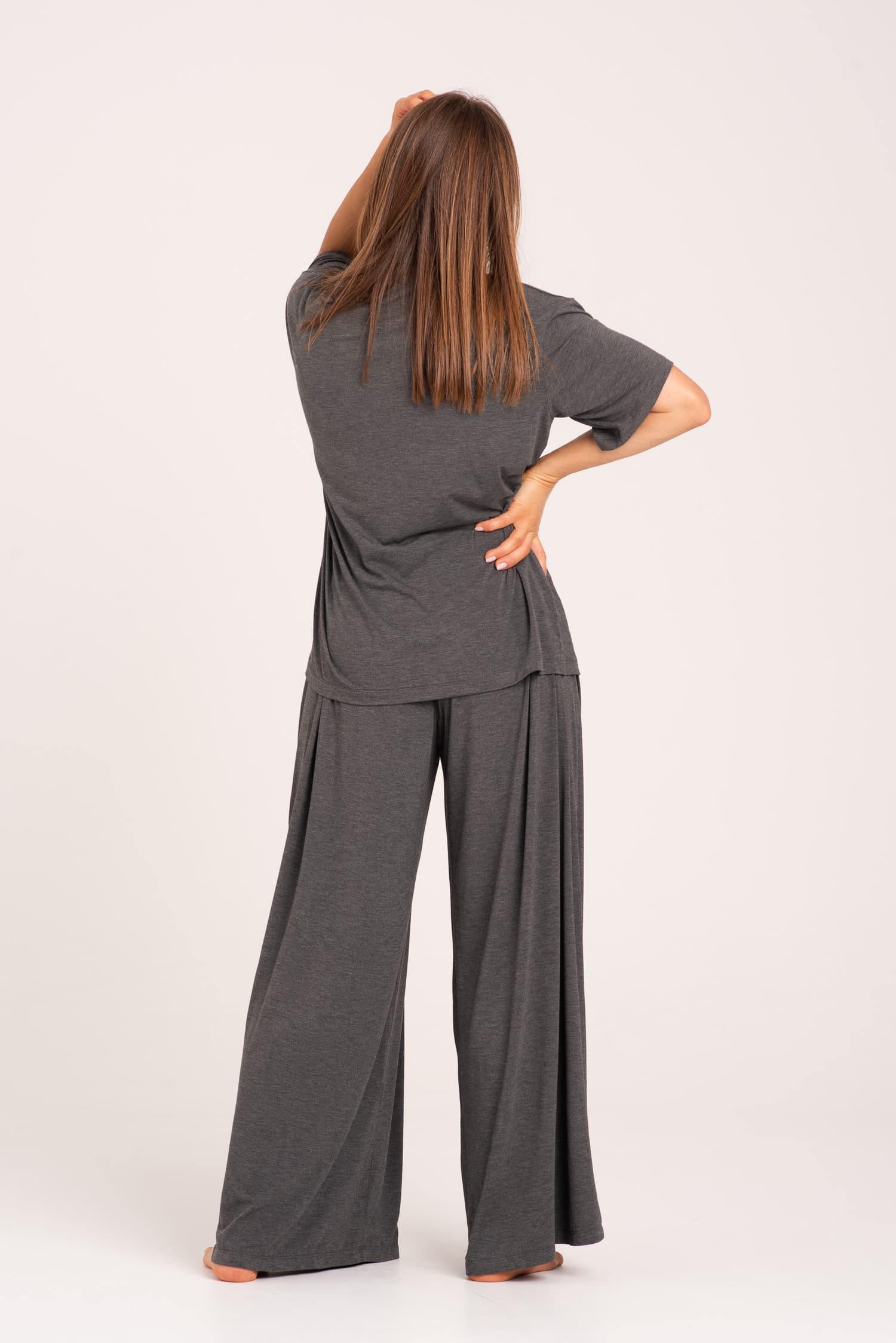 Grafitowy bambusowy t-shirt Nina — photo 4