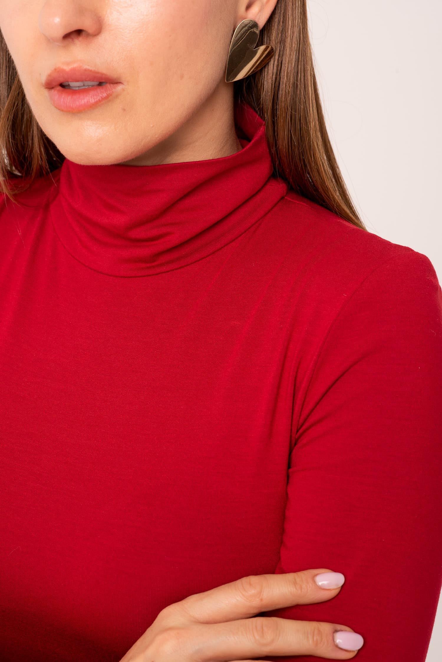 Czerwony golf damski Willa — zdjęcie 4