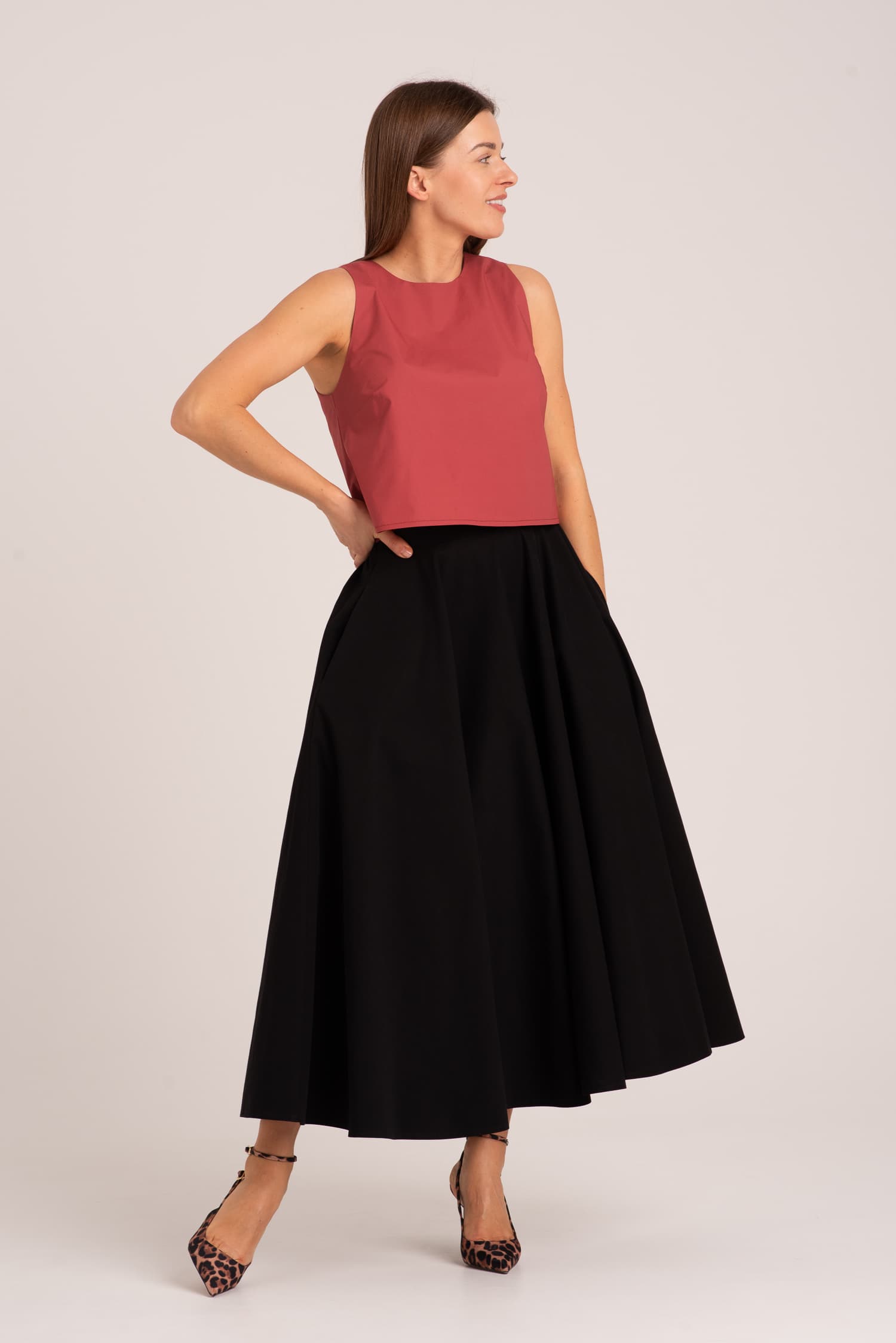 Brick Red Sleeveless Top VERONA — photo 5