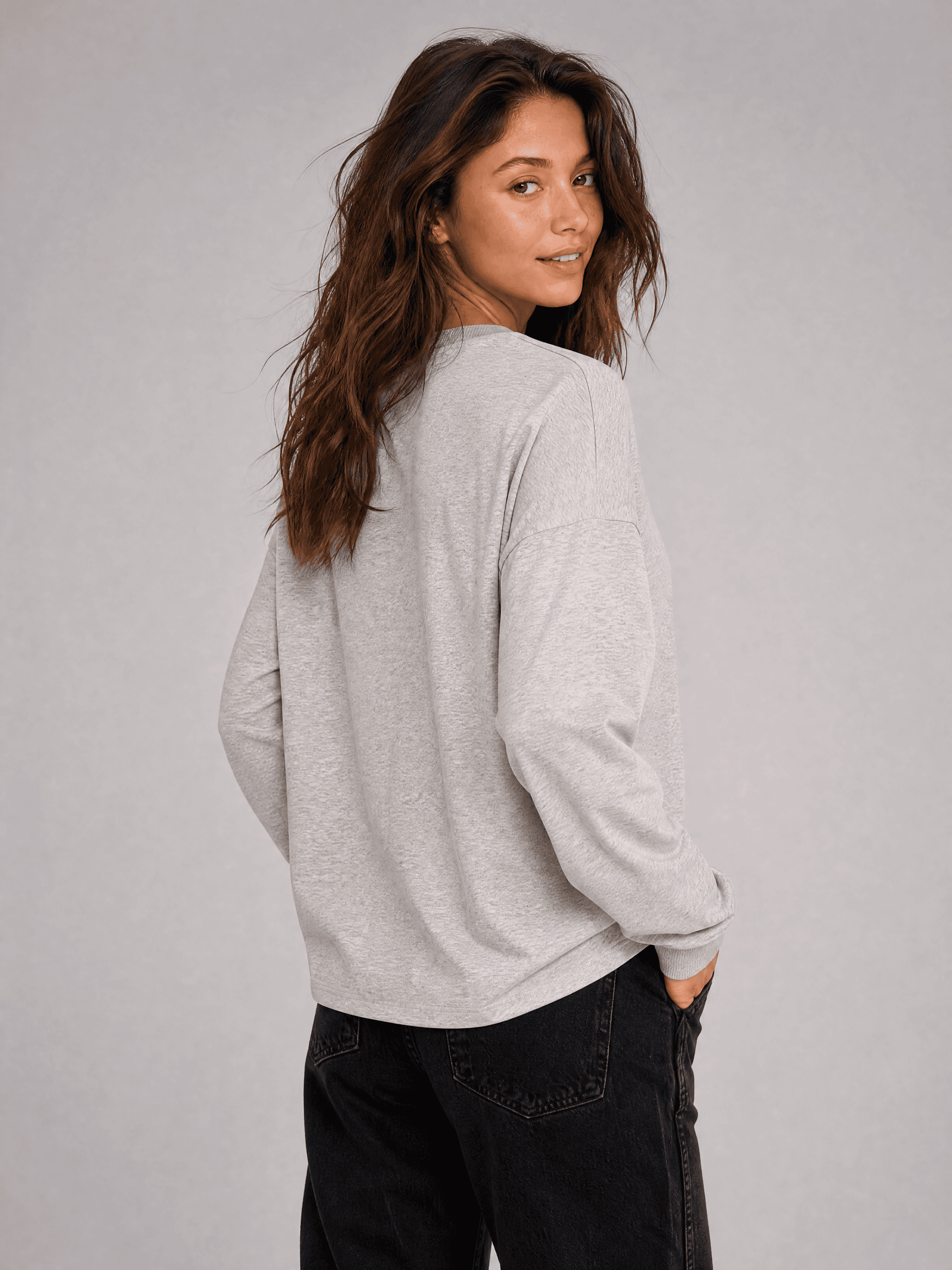 HANNAH Grey Cotton Longsleeve — photo 4
