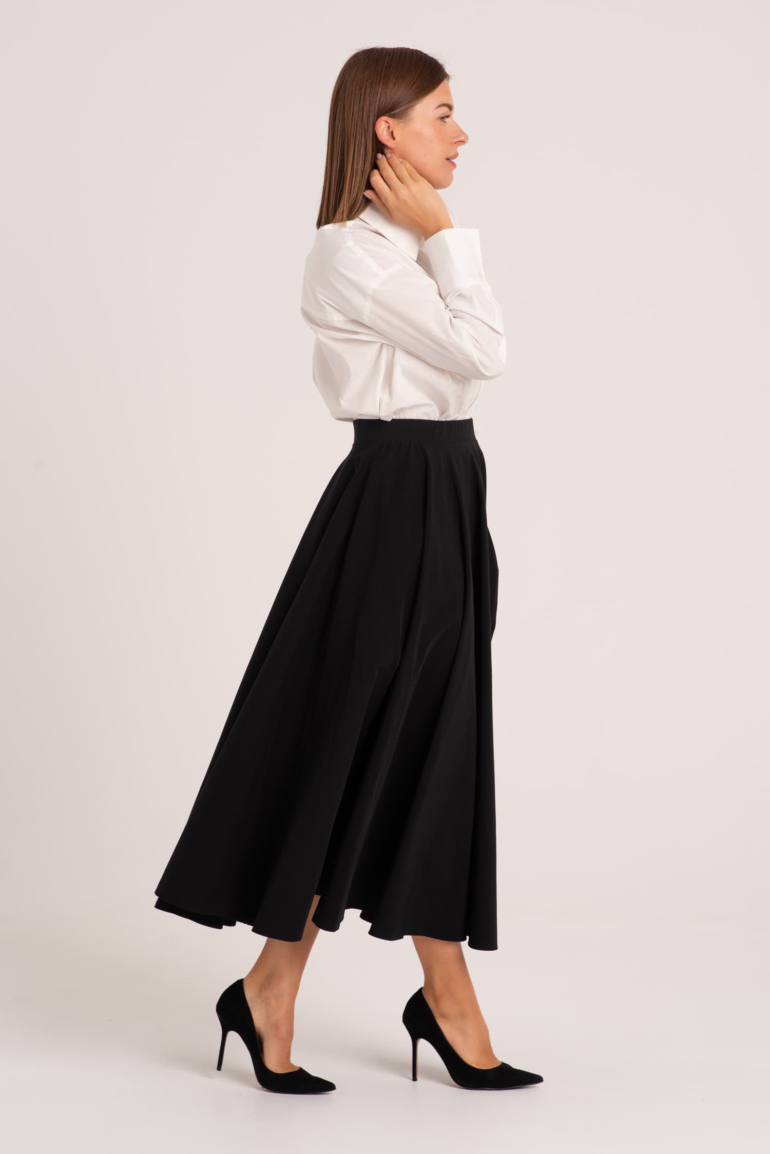 Czarna spódnica midi Nadia — zdjęcie 3