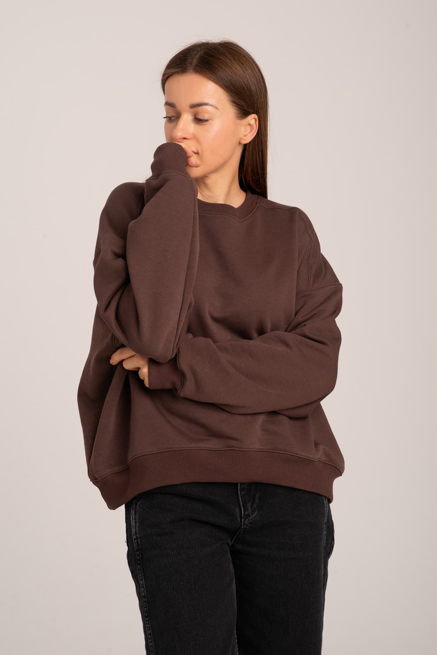 Czekoladowa bluza dresowa Nora