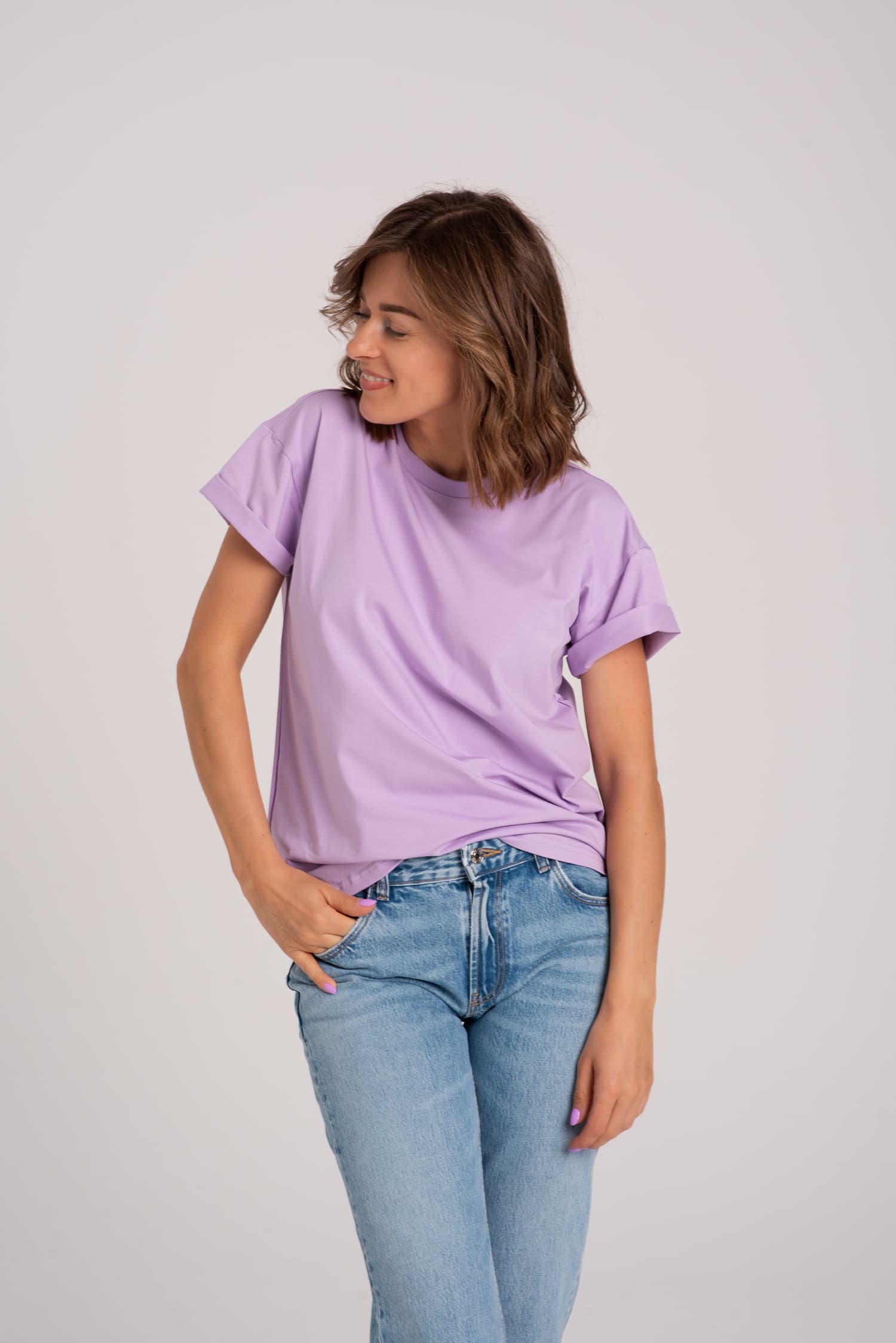 T-shirt klasyczny BASIC – fioletowy