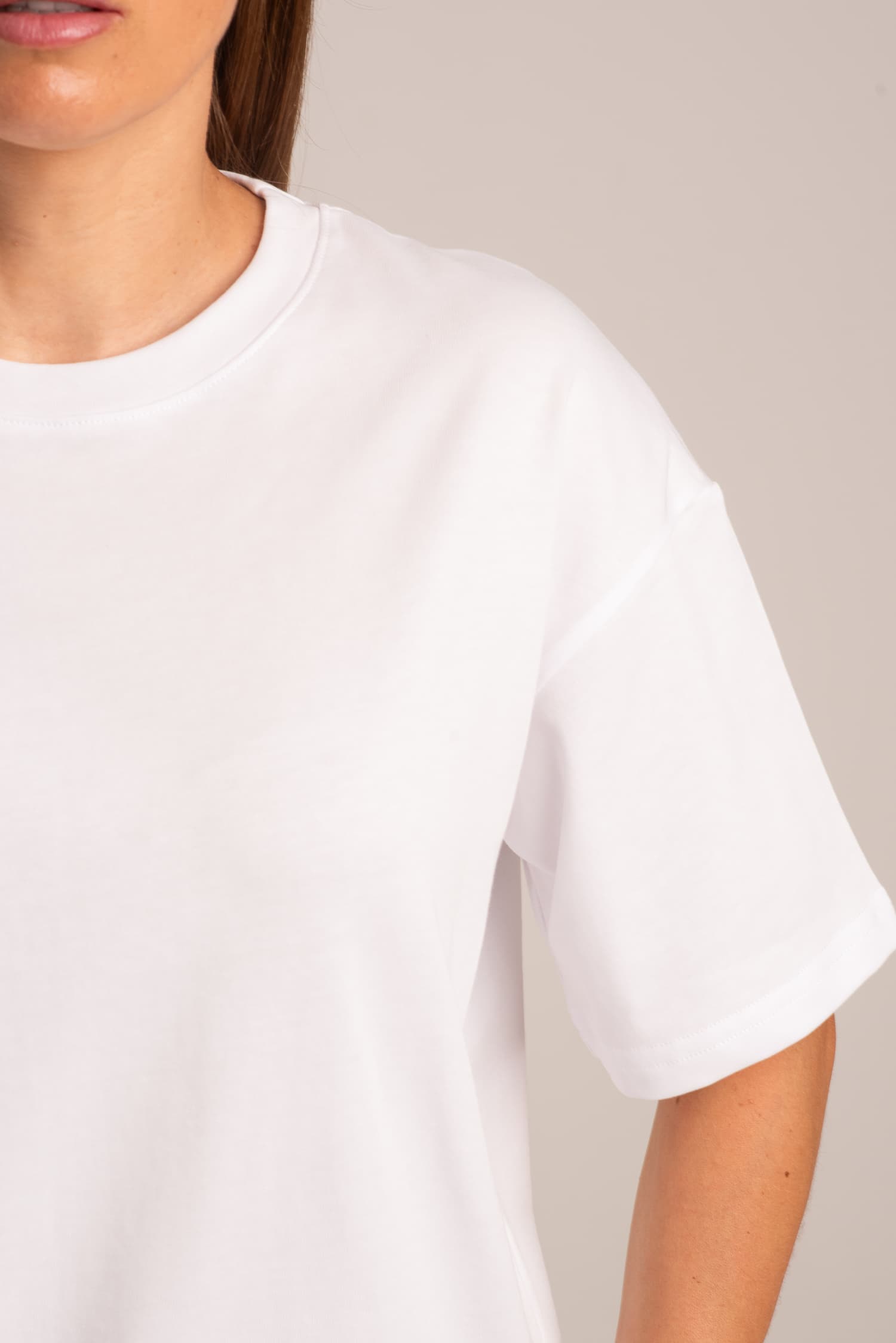 Ina White Heavyweight Cotton T-Shirt — photo 3
