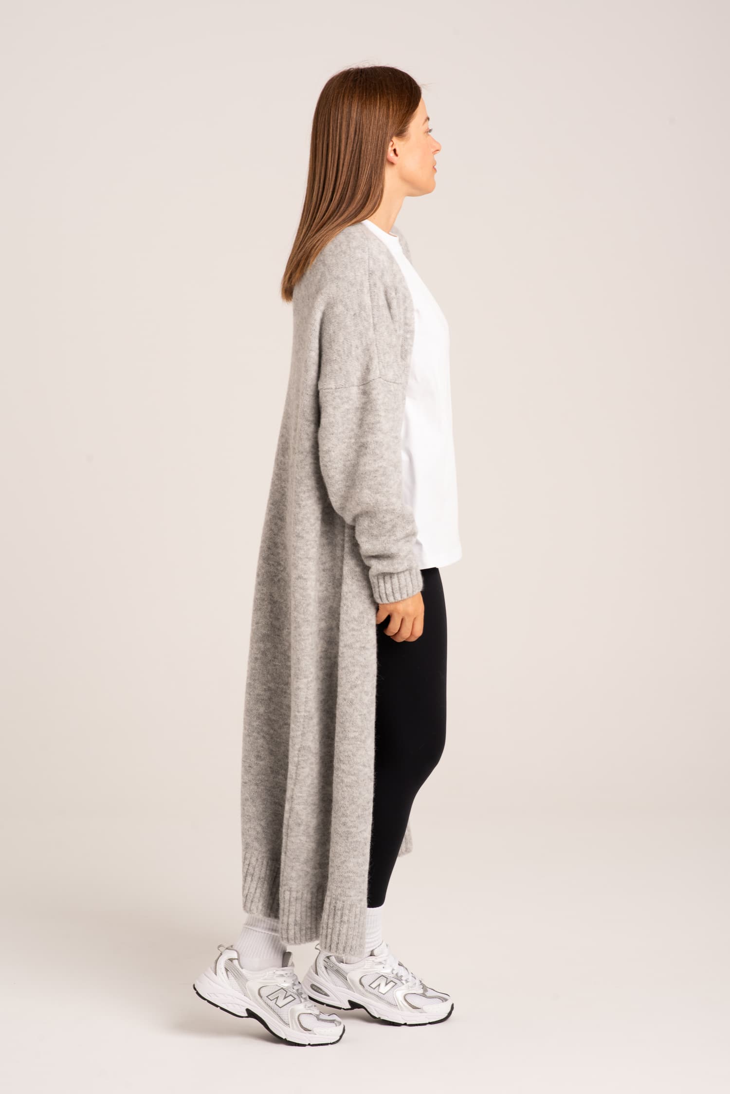Szary długi kardigan Synthia - widok 2